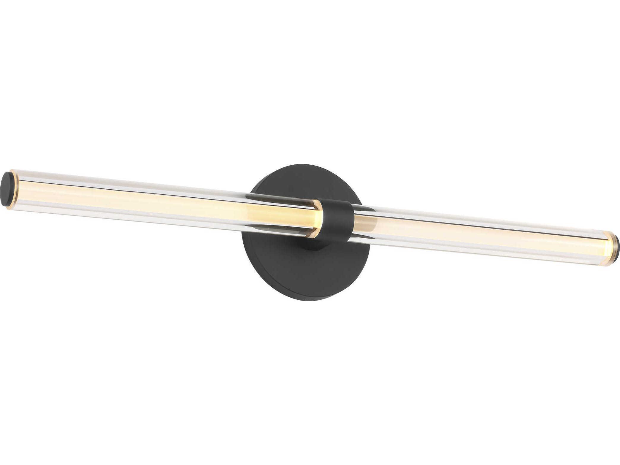 Visual Comfort Modern Reiya 1-Light Nightshade Black Vanity Light