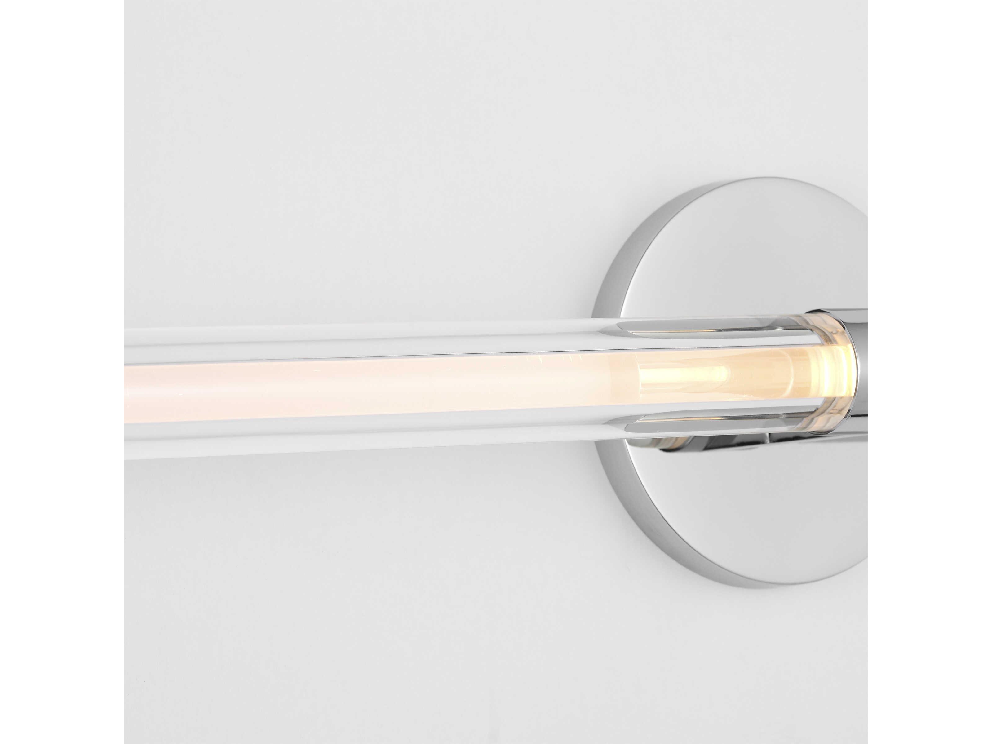 Visual Comfort Modern Reiya 1-Light Chrome Vanity Light