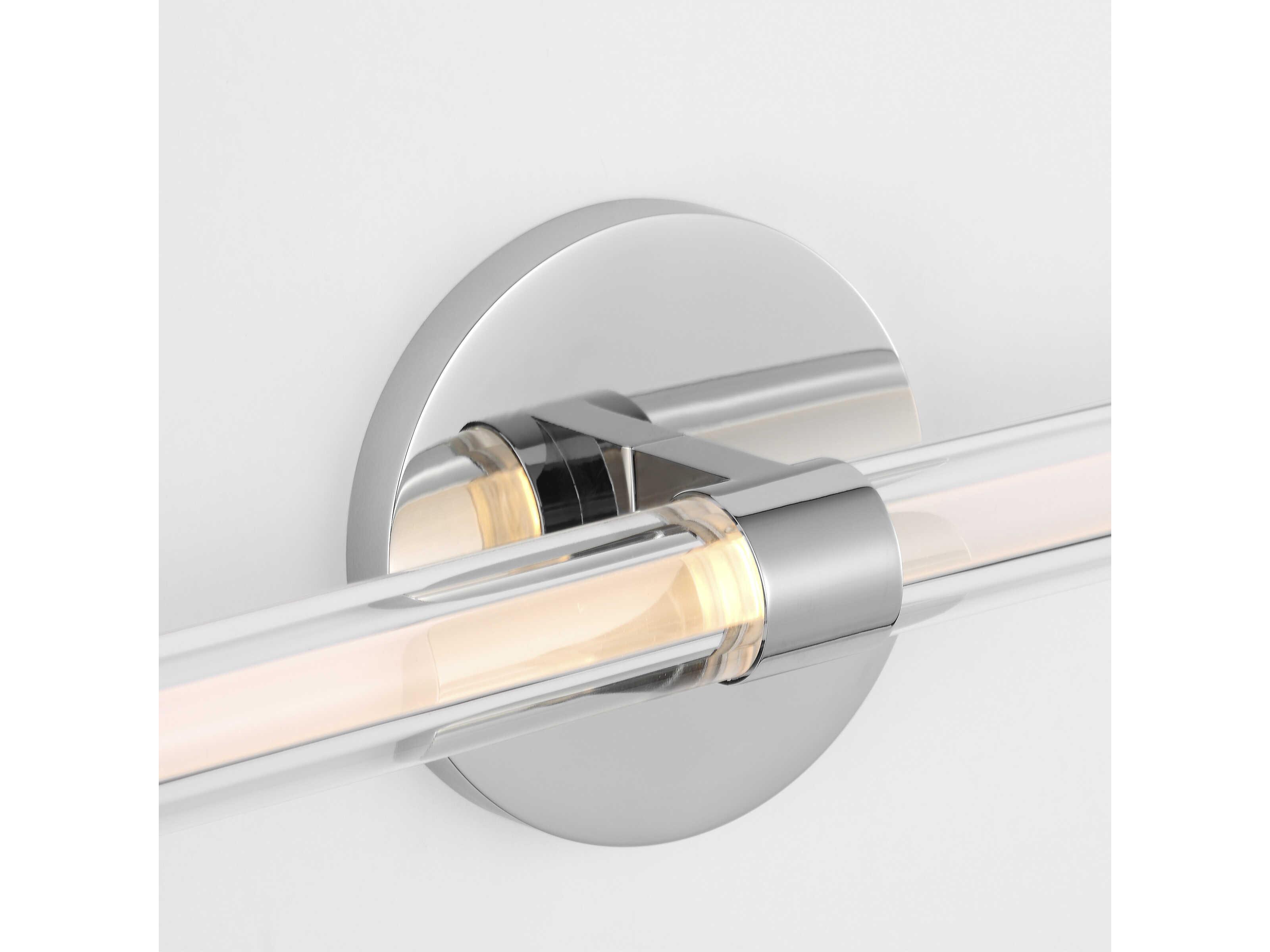 Visual Comfort Modern Reiya 1-Light Chrome Vanity Light