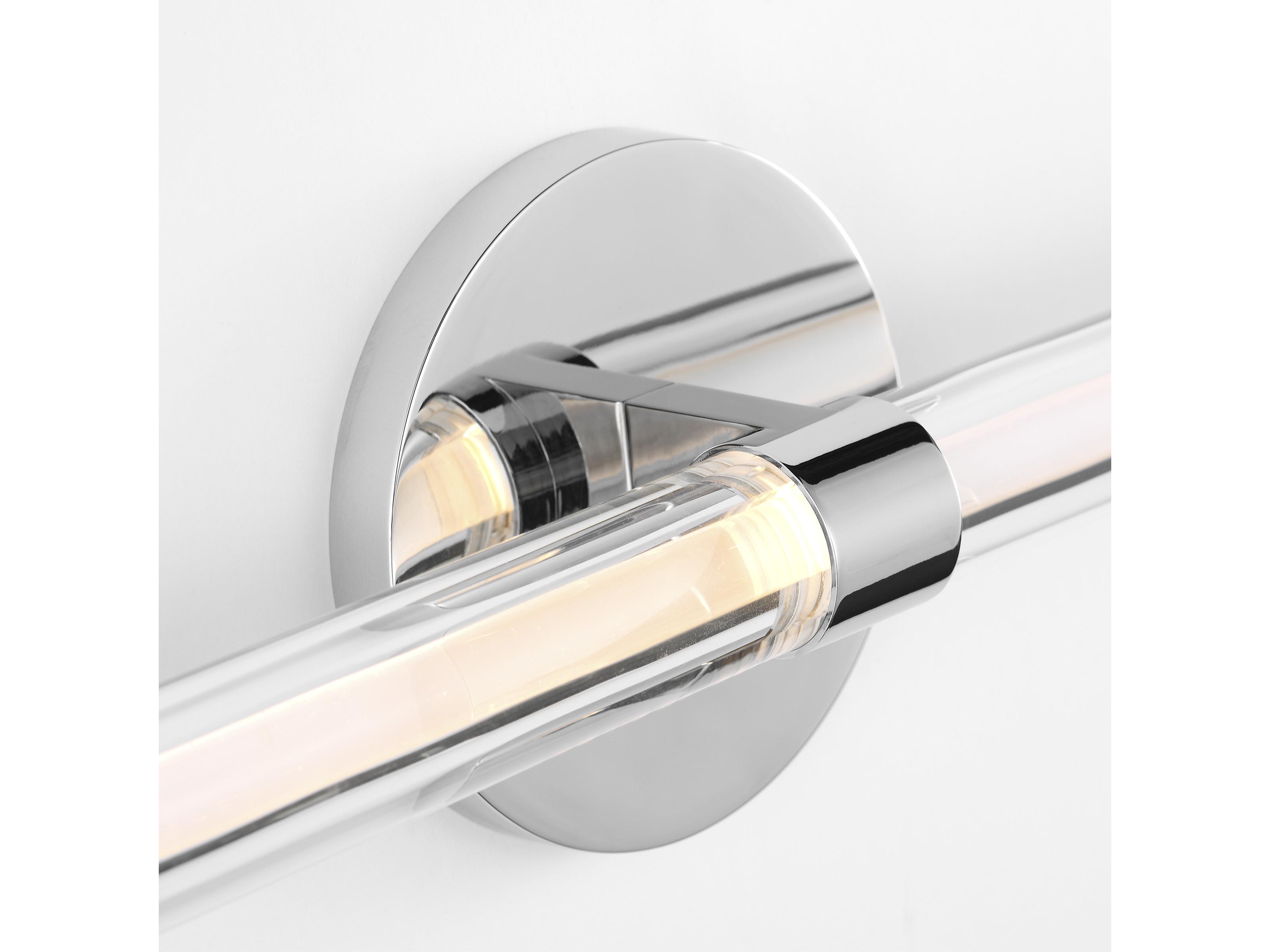 Visual Comfort Modern Reiya 1-Light Chrome Vanity Light