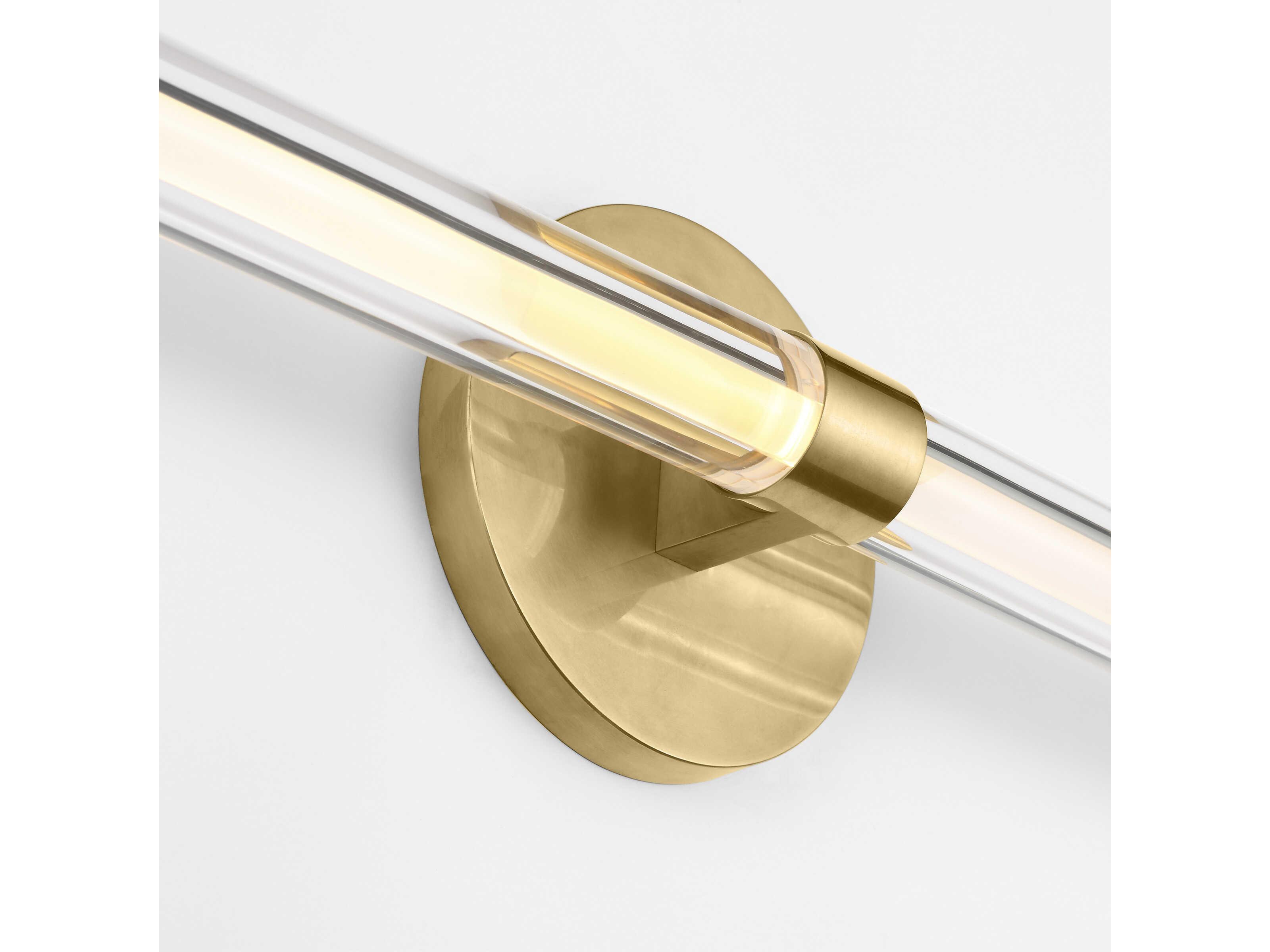 Visual Comfort Modern Reiya 1-Light Brass Vanity Light