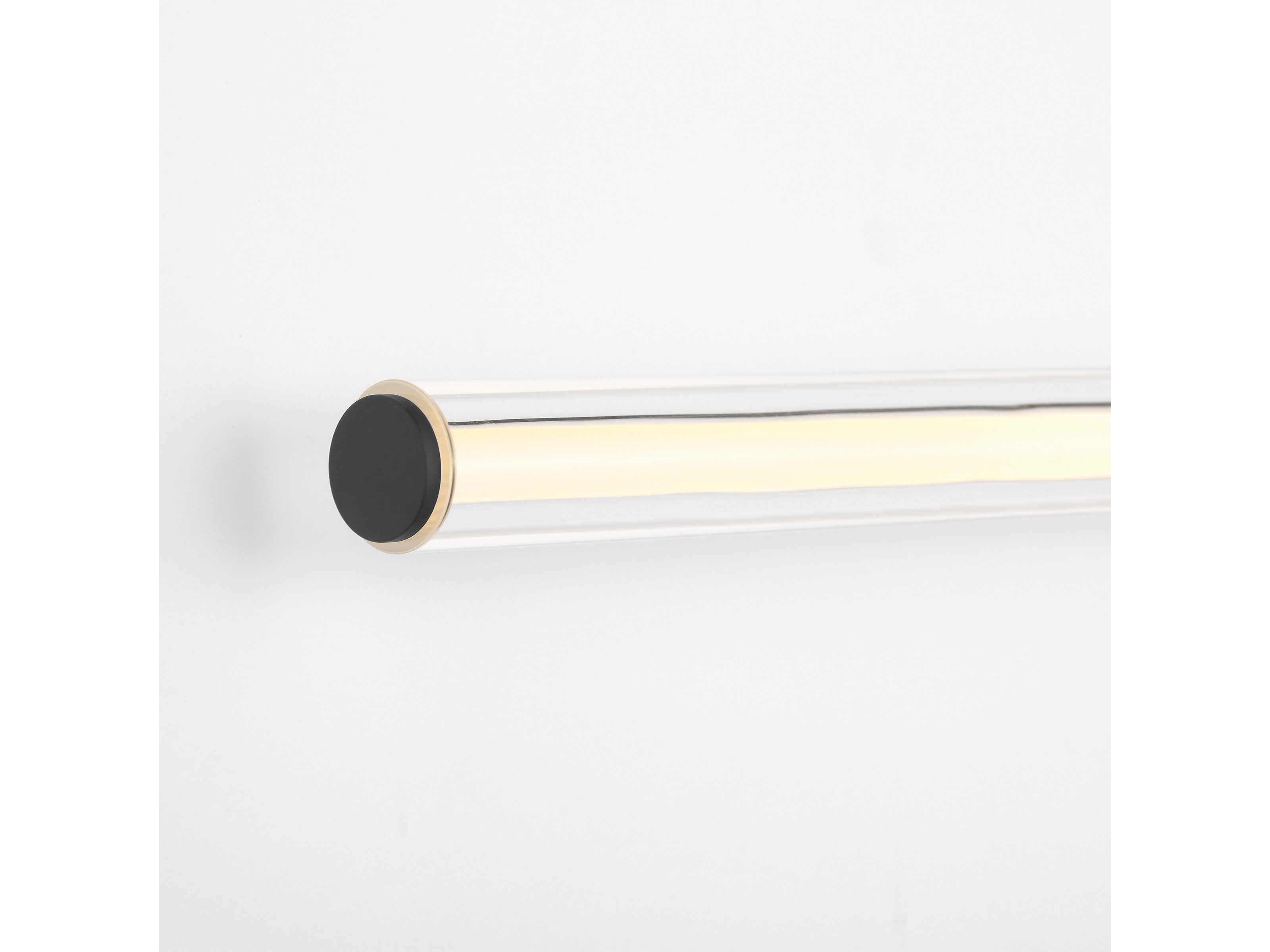 Visual Comfort Modern Reiya 1-Light Nightshade Black Vanity Light