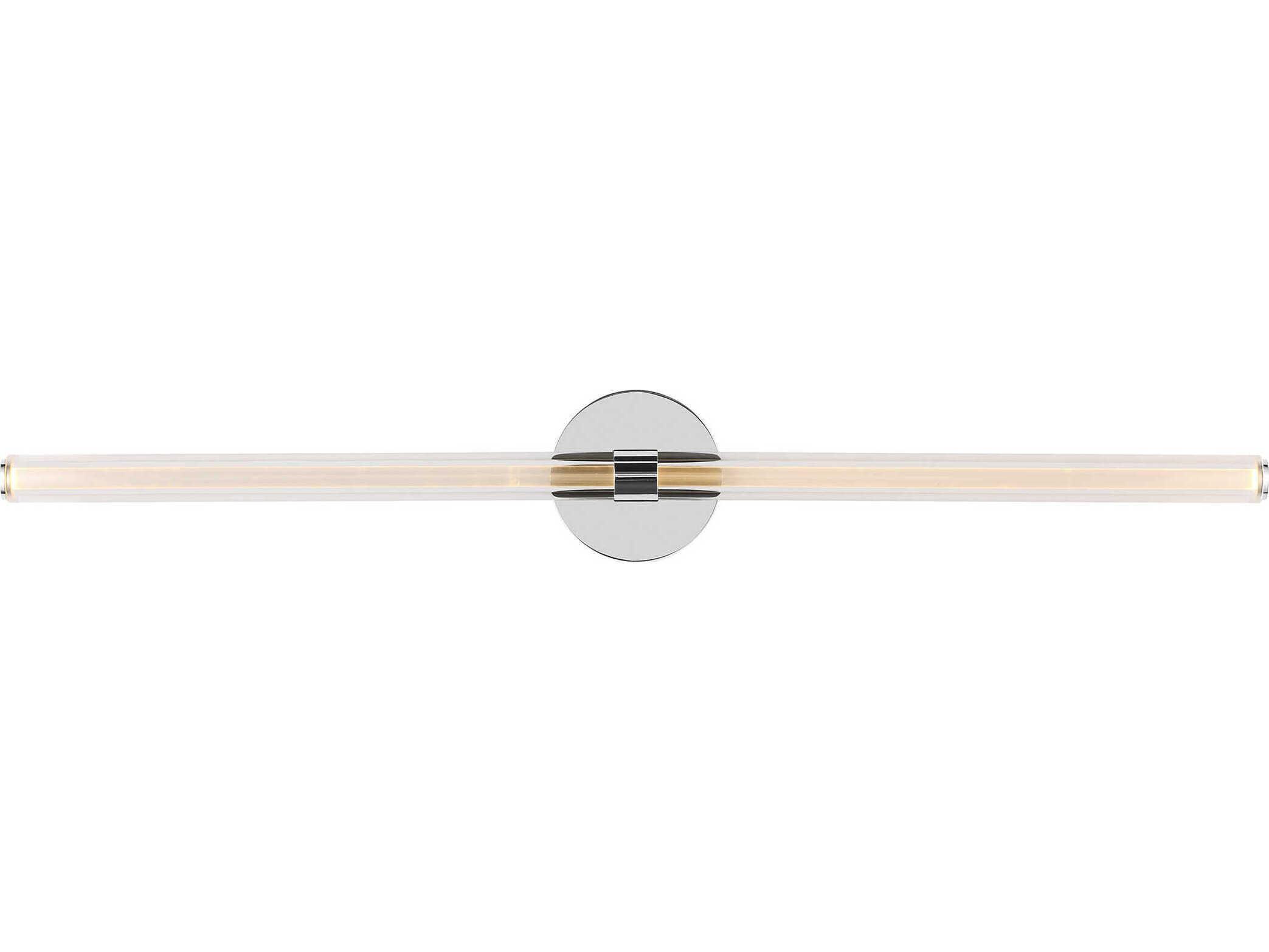 Visual Comfort Modern Reiya 1-Light Chrome Vanity Light