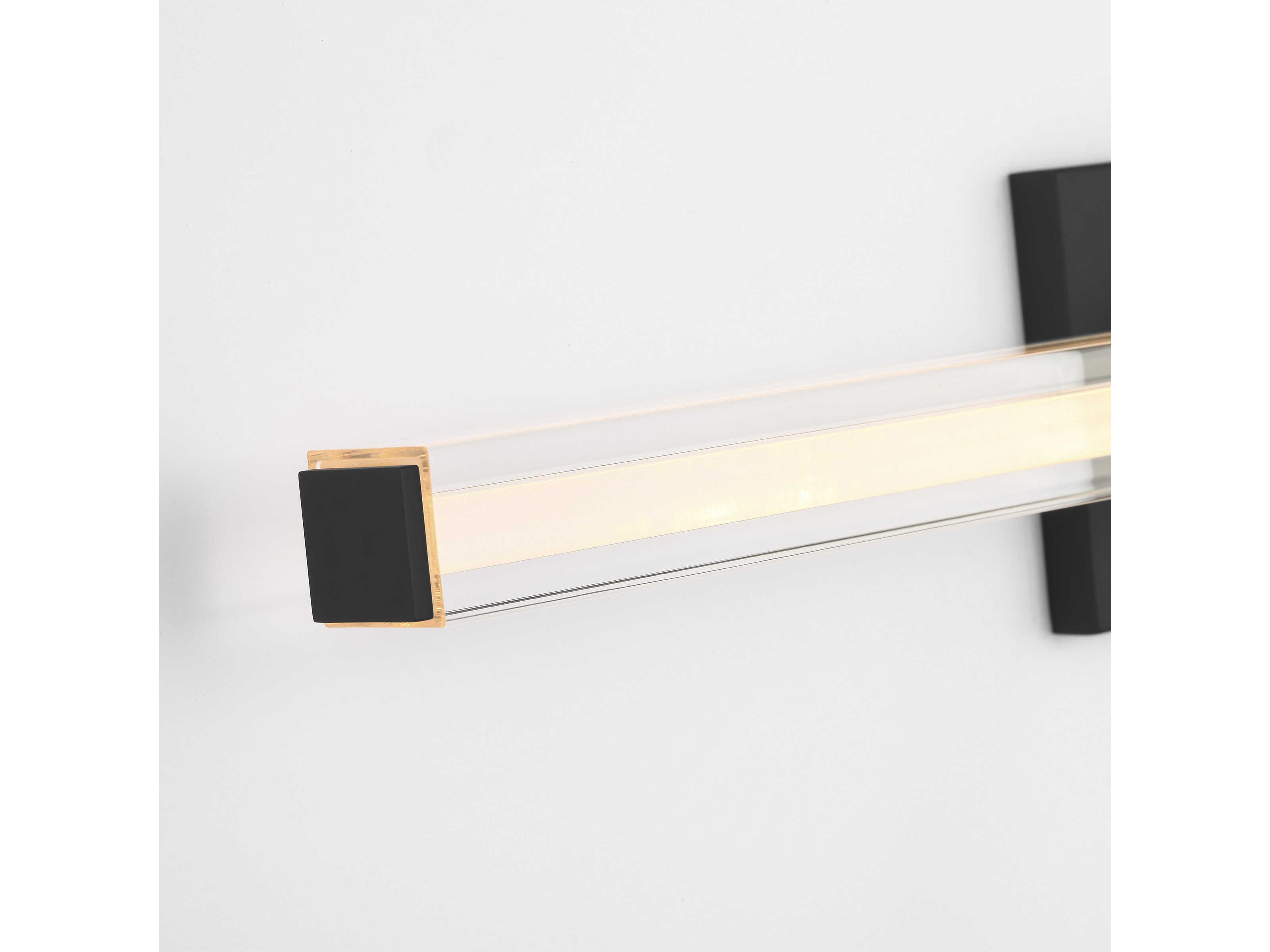 Visual Comfort Modern Reiya 1-Light Nightshade Black Vanity Light