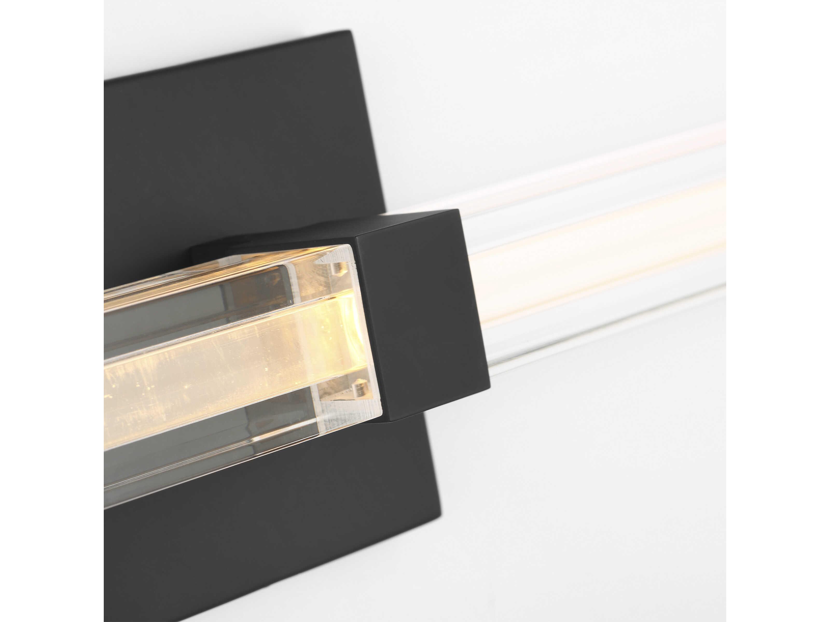 Visual Comfort Modern Reiya 1-Light Nightshade Black Vanity Light