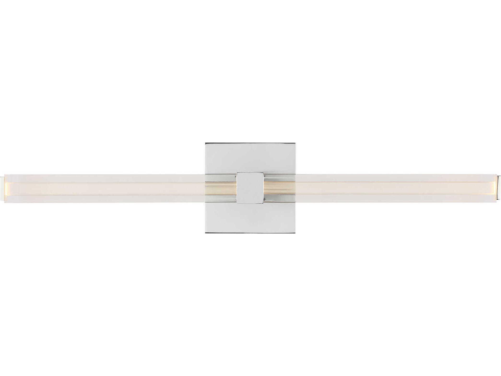 Visual Comfort Modern Reiya 1-Light Chrome Vanity Light