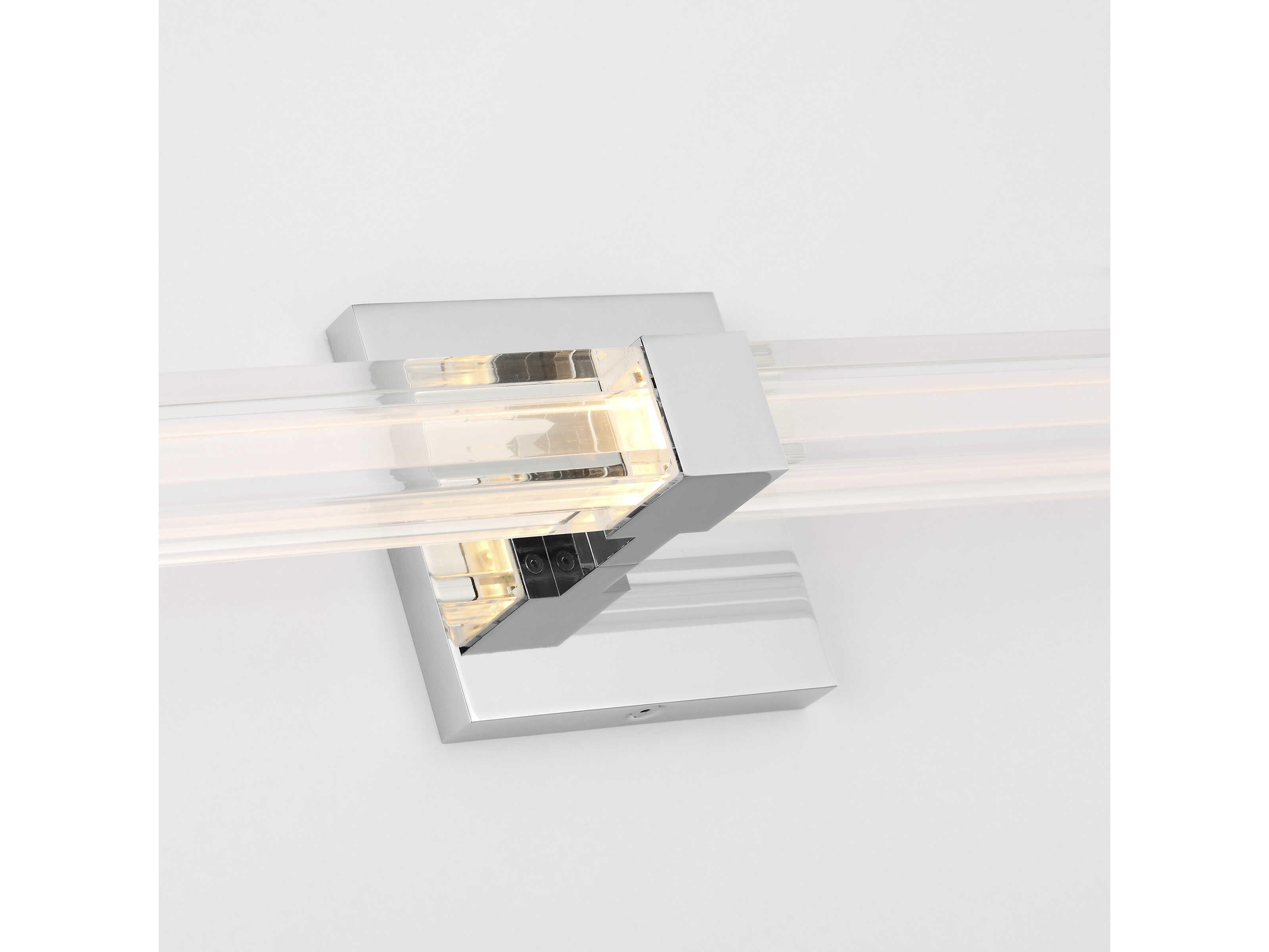 Visual Comfort Modern Reiya 1-Light Chrome Vanity Light