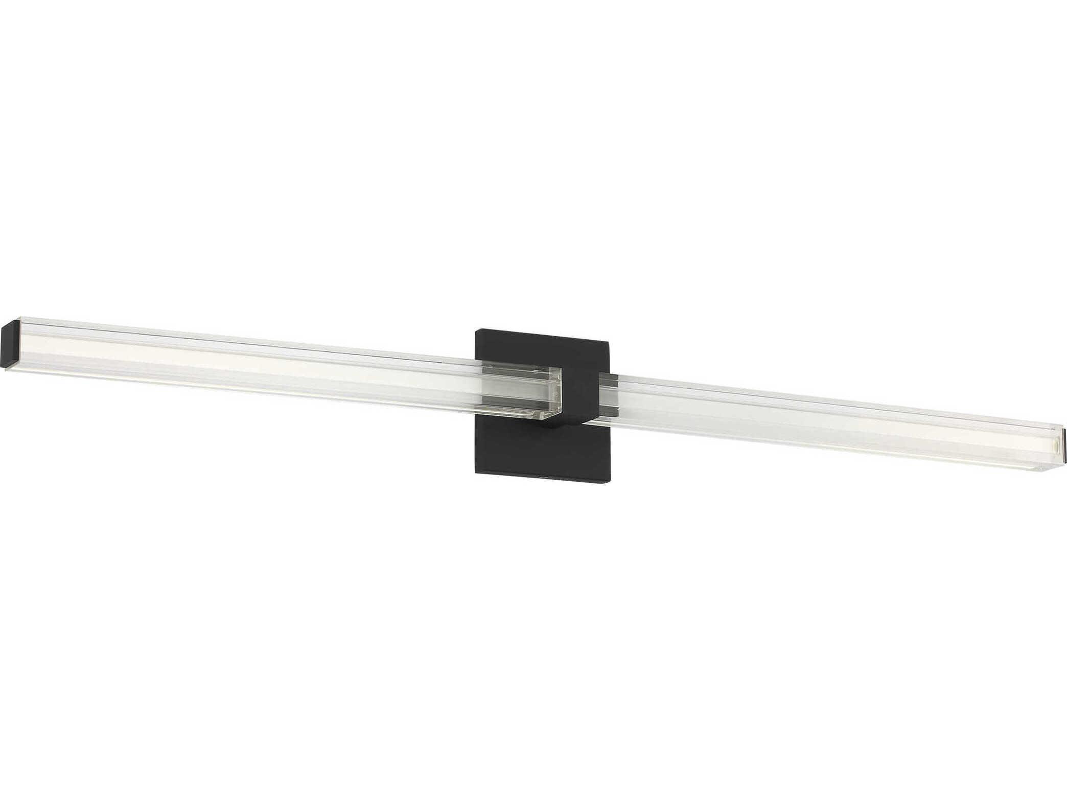 Visual Comfort Modern Reiya 1-Light Nightshade Black Vanity Light