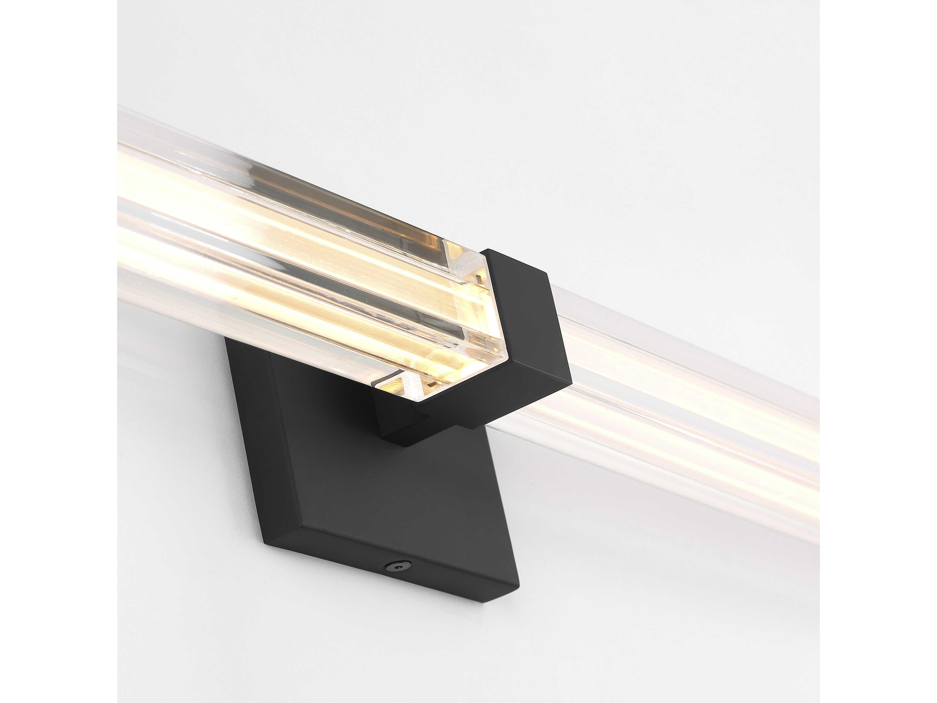 Visual Comfort Modern Reiya 1-Light Nightshade Black Vanity Light