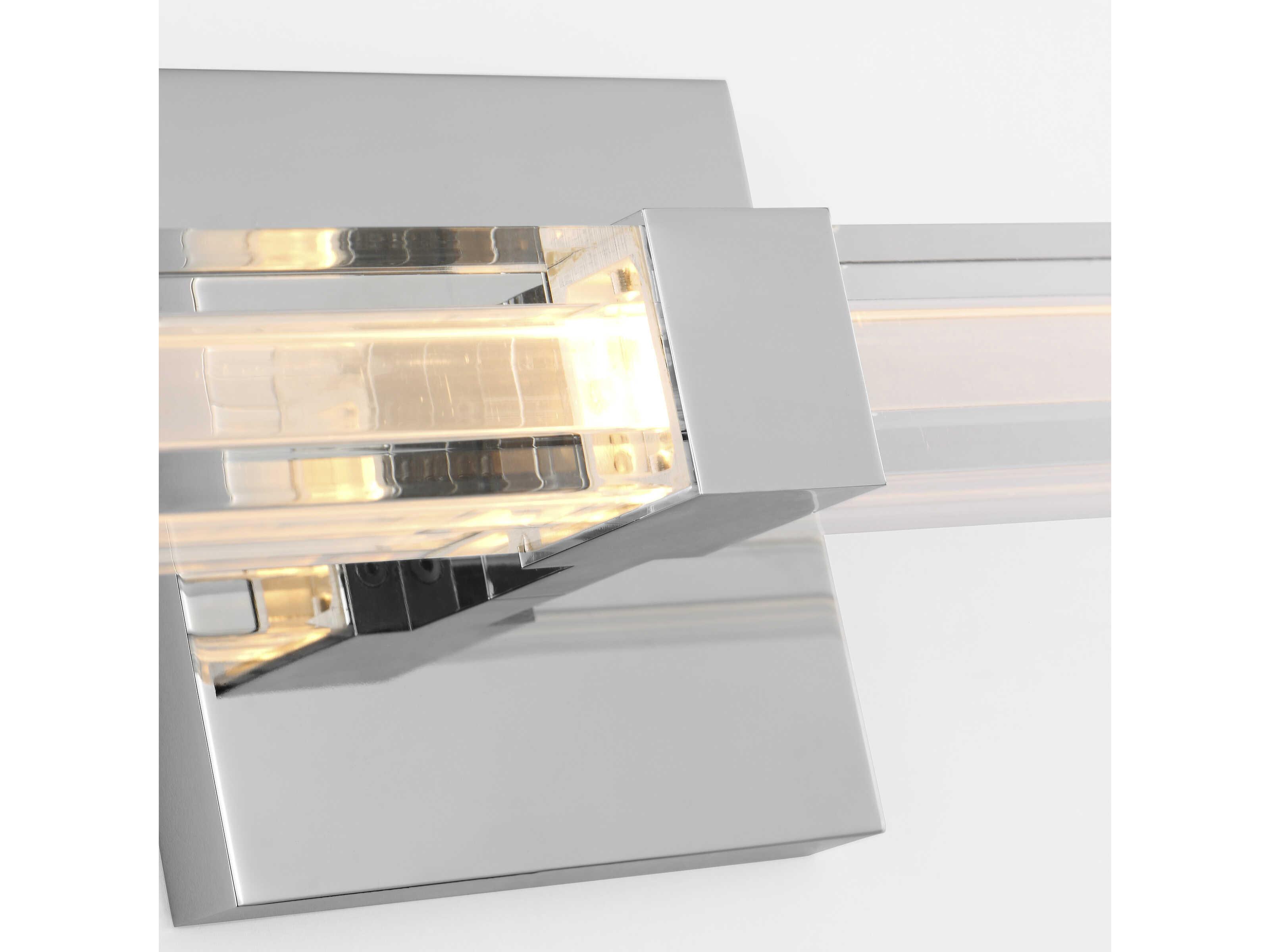 Visual Comfort Modern Reiya 1-Light Chrome Vanity Light