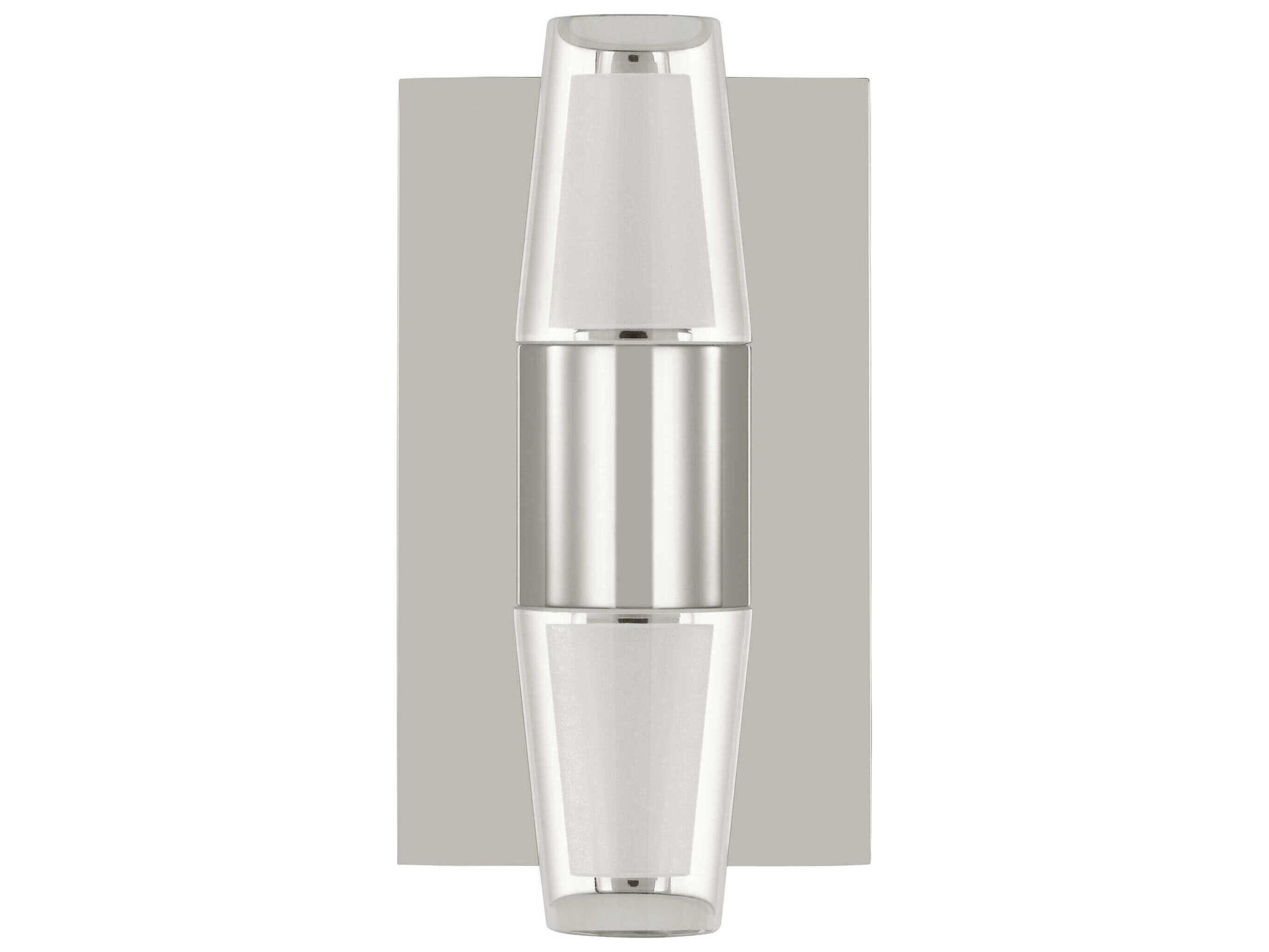 Visual Comfort Modern Lassell 2-Light Polished Nickel Wall Sconce