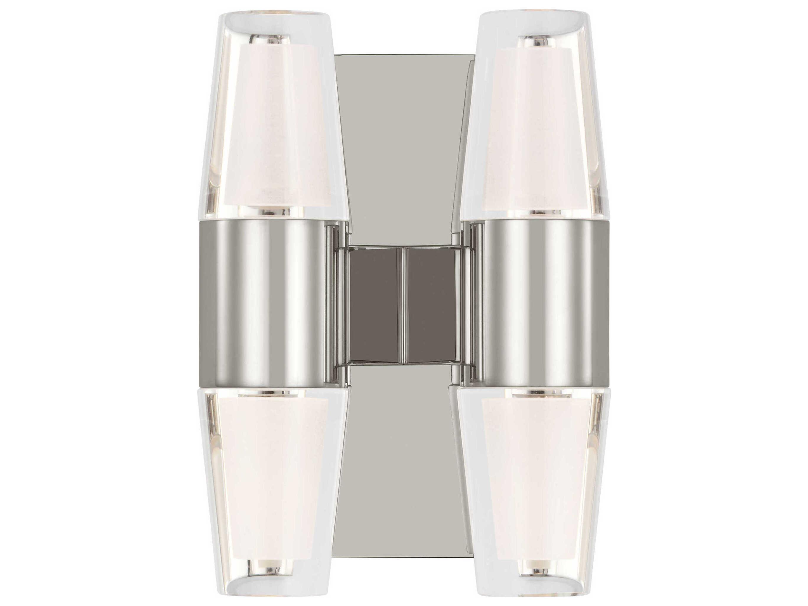 Visual Comfort Modern Lassell 4-Light Polished Nickel Wall Sconce