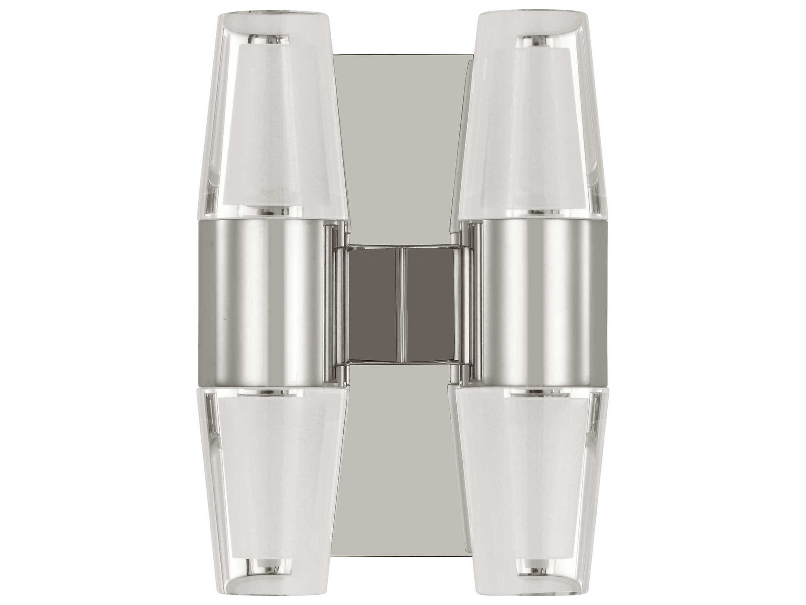 Visual Comfort Modern Lassell 4-Light Polished Nickel Wall Sconce