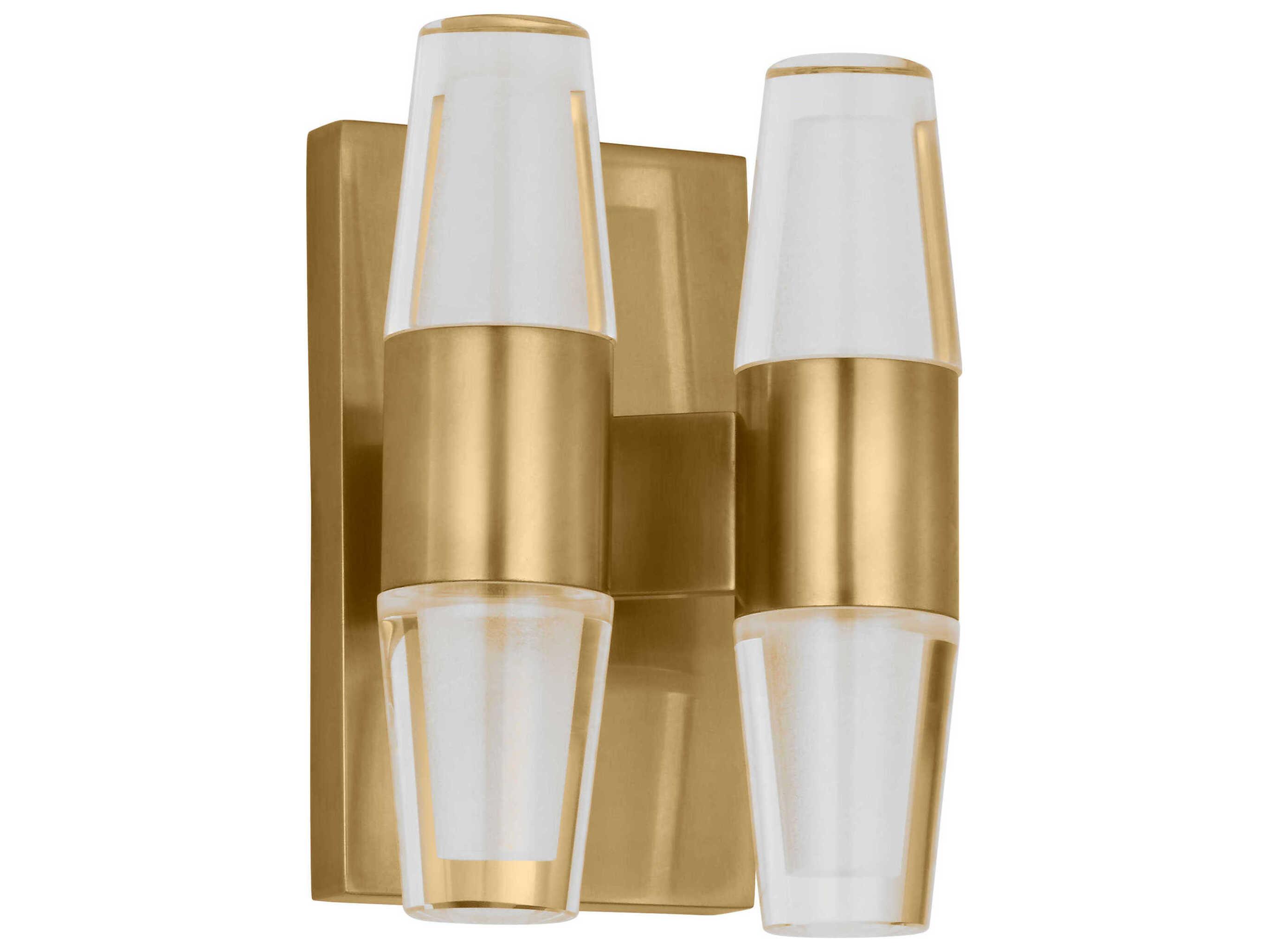 Visual Comfort Modern Lassell 4-Light Natural Brass Wall Sconce