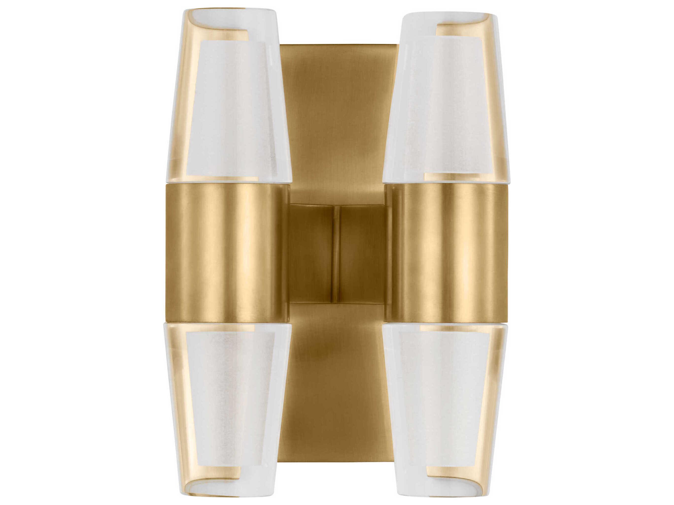 Visual Comfort Modern Lassell 4-Light Natural Brass Wall Sconce