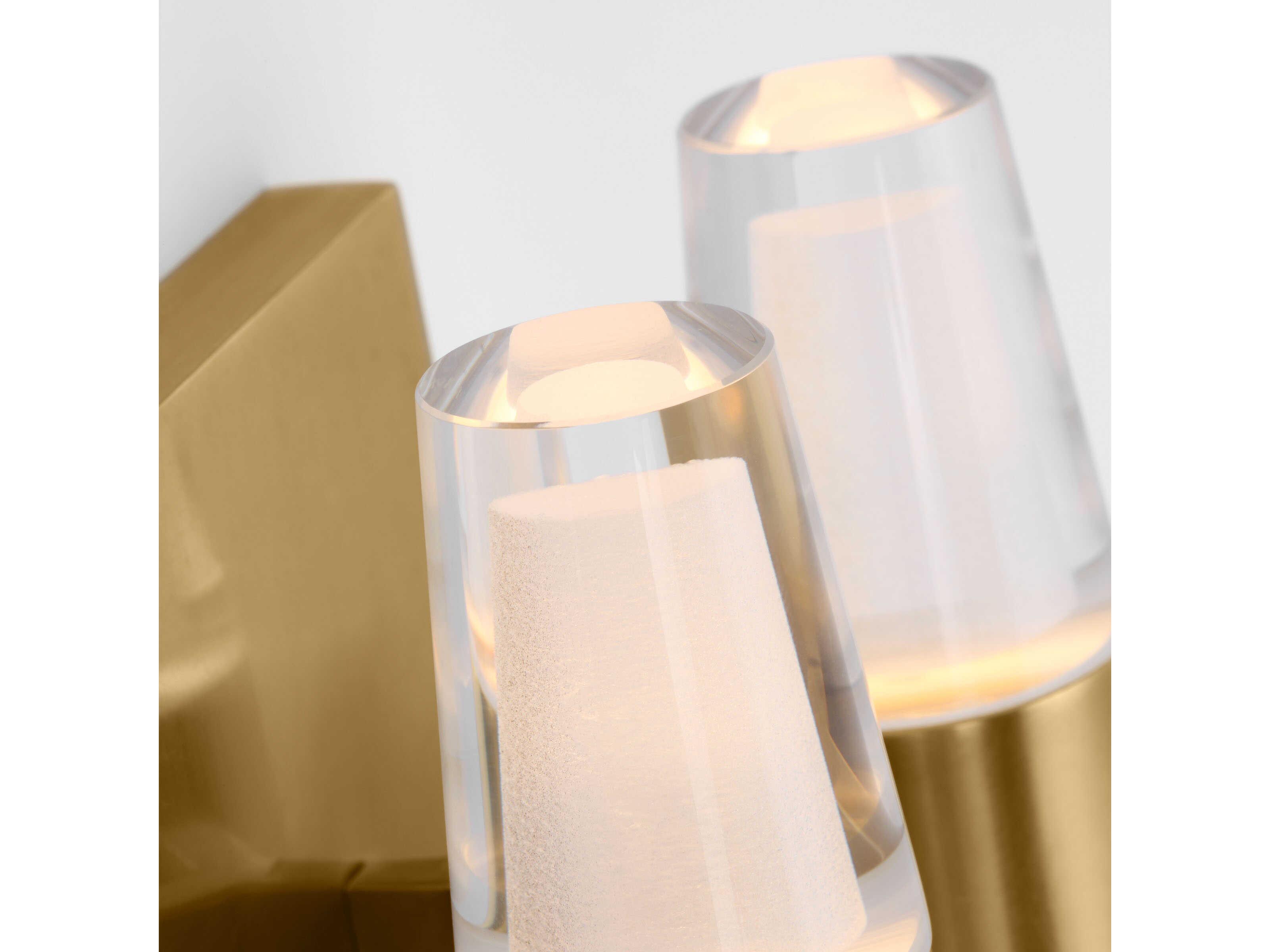 Visual Comfort Modern Lassell 4-Light Natural Brass Wall Sconce