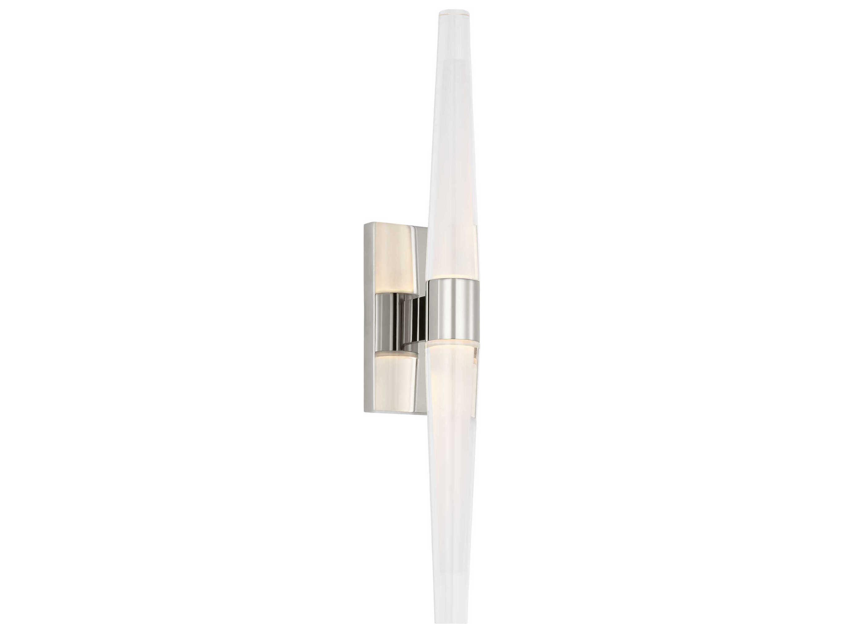 Visual Comfort Modern Lassell 2-Light Polished Nickel Wall Sconce