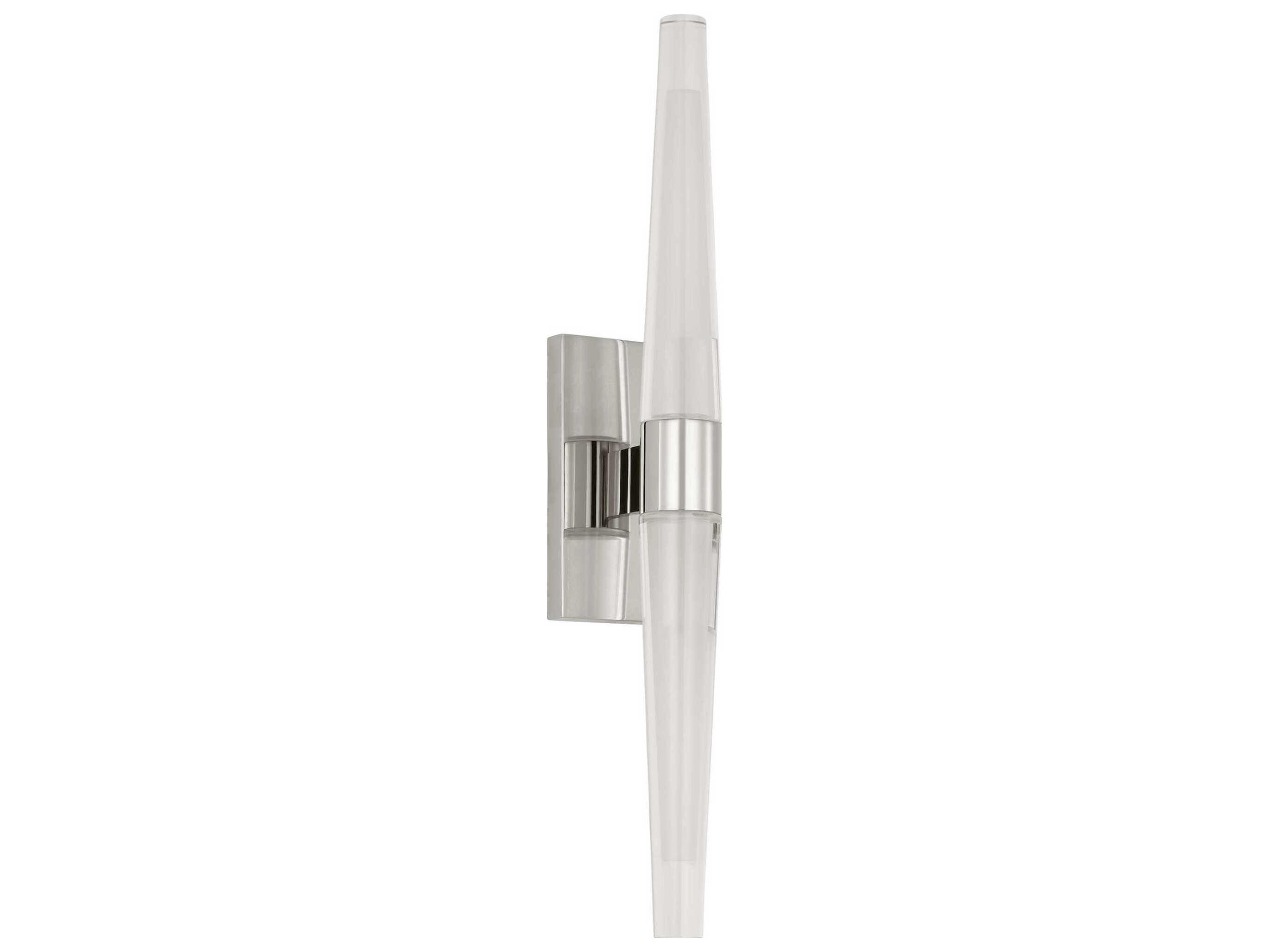 Visual Comfort Modern Lassell 2-Light Polished Nickel Wall Sconce