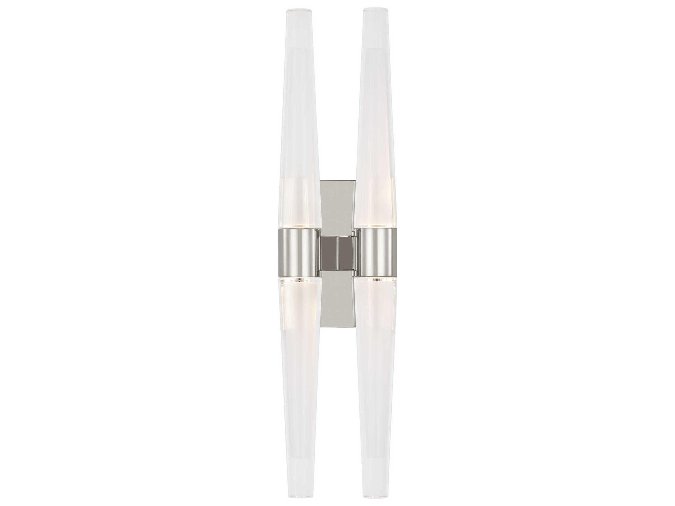 Visual Comfort Modern Lassell 4-Light Polished Nickel Wall Sconce