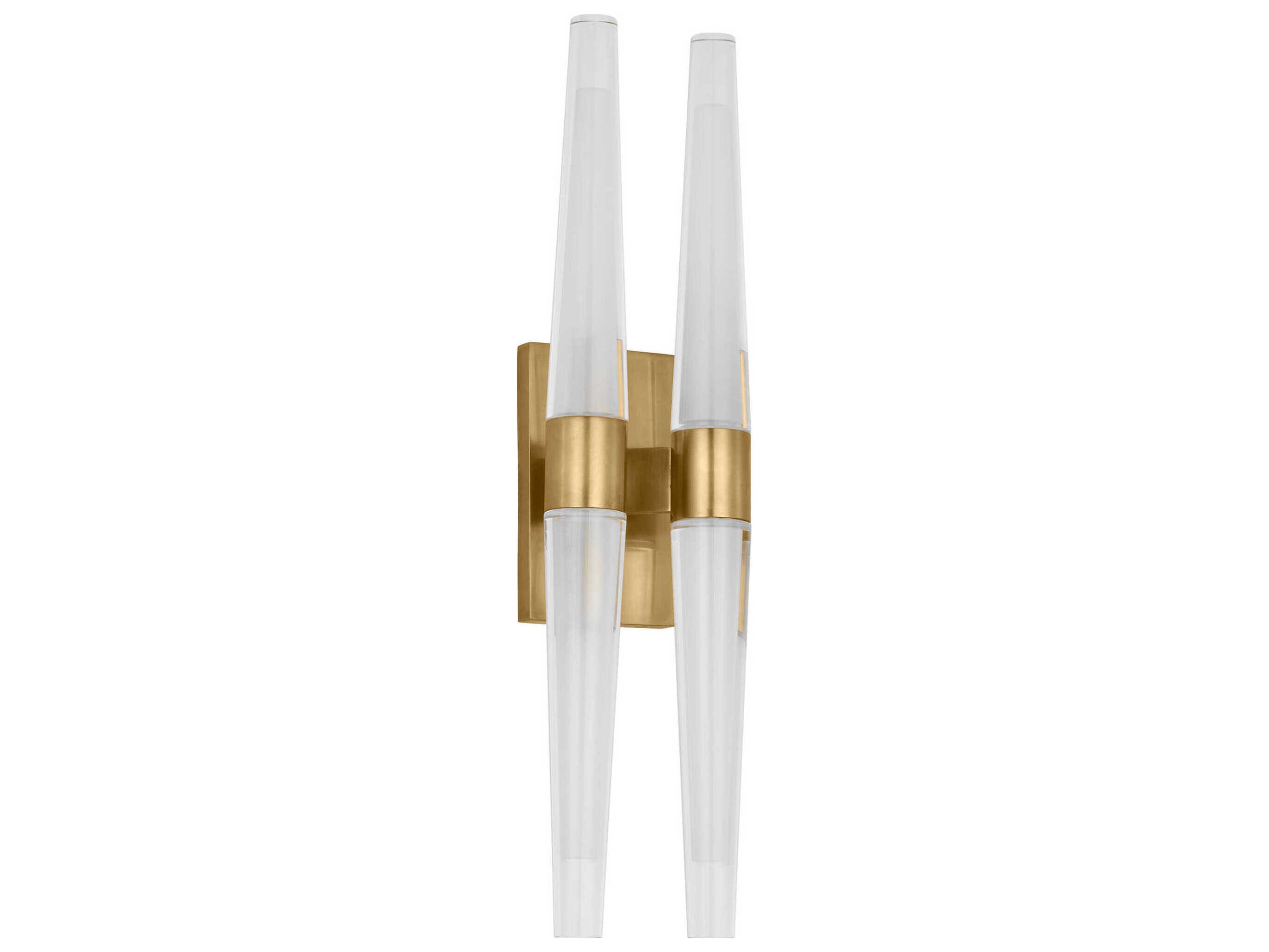 Visual Comfort Modern Lassell 4-Light Natural Brass Wall Sconce