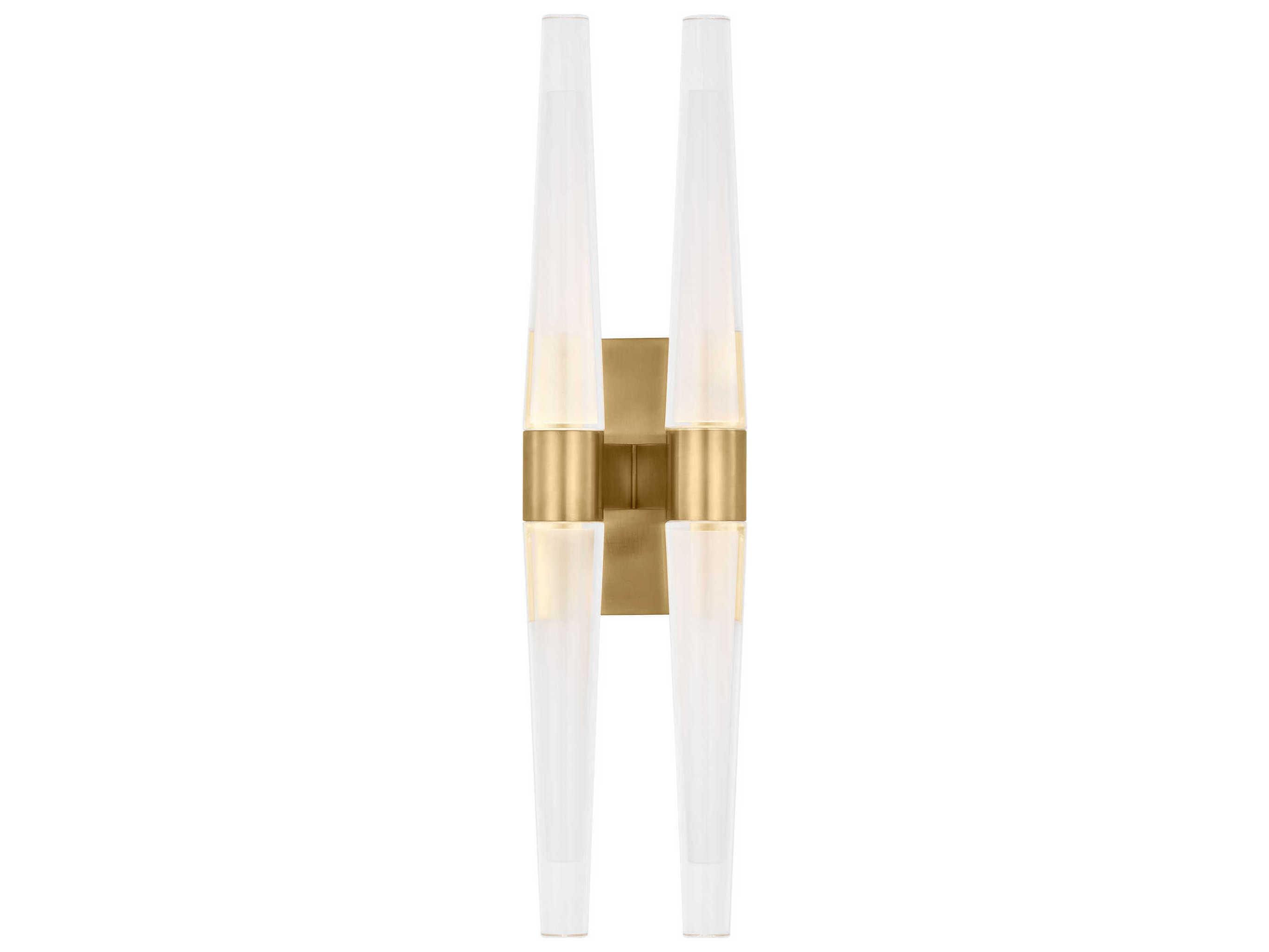Visual Comfort Modern Lassell 4-Light Natural Brass Wall Sconce