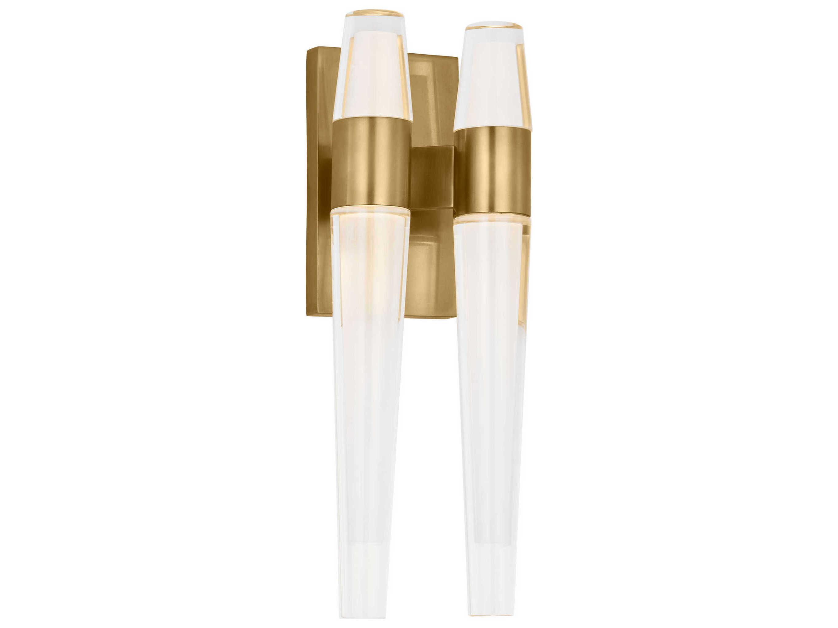 Visual Comfort Modern Lassell 4-Light Natural Brass Wall Sconce