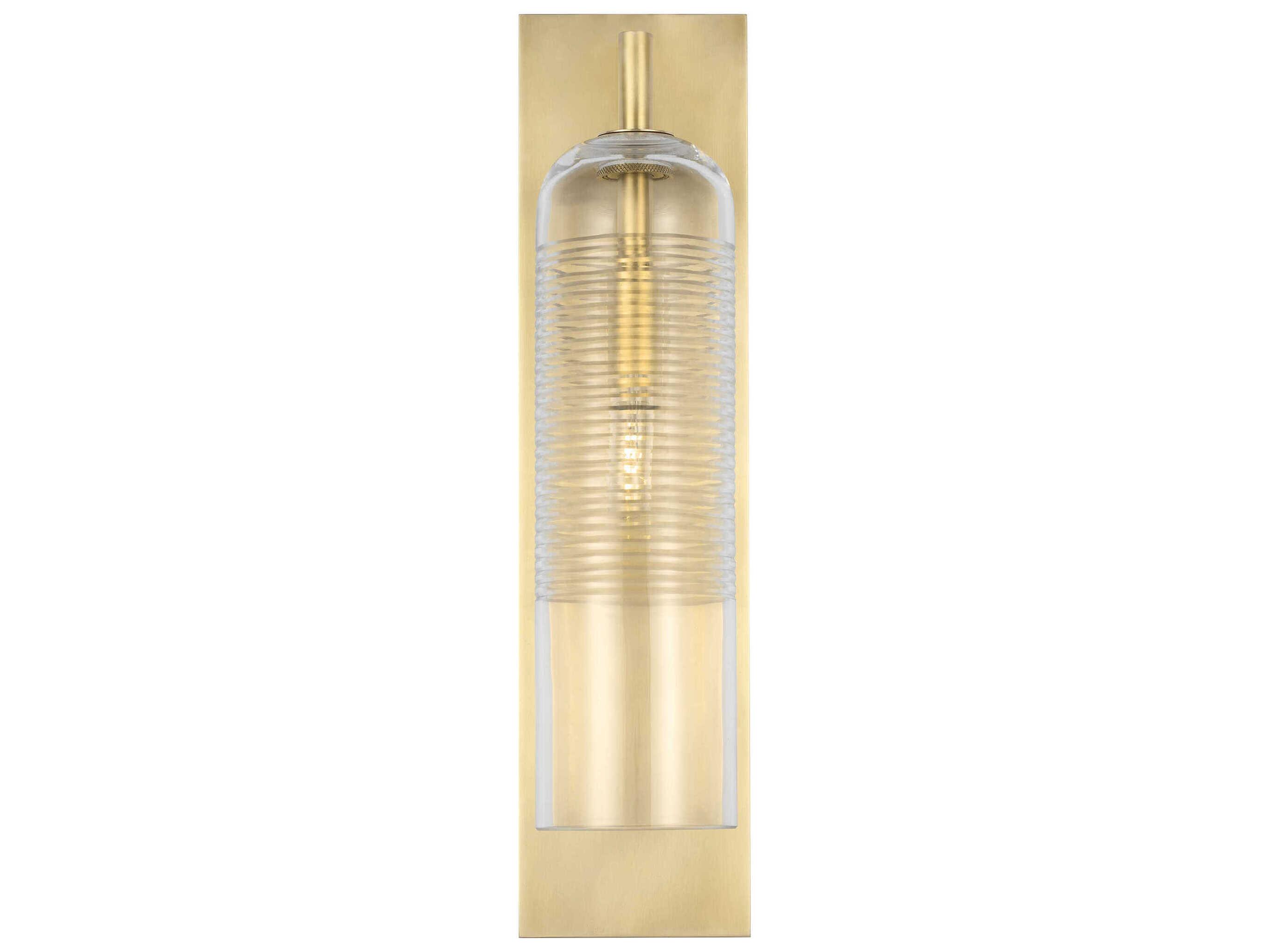 Visual Comfort Modern Leano 1-Light Brass Wall Sconce