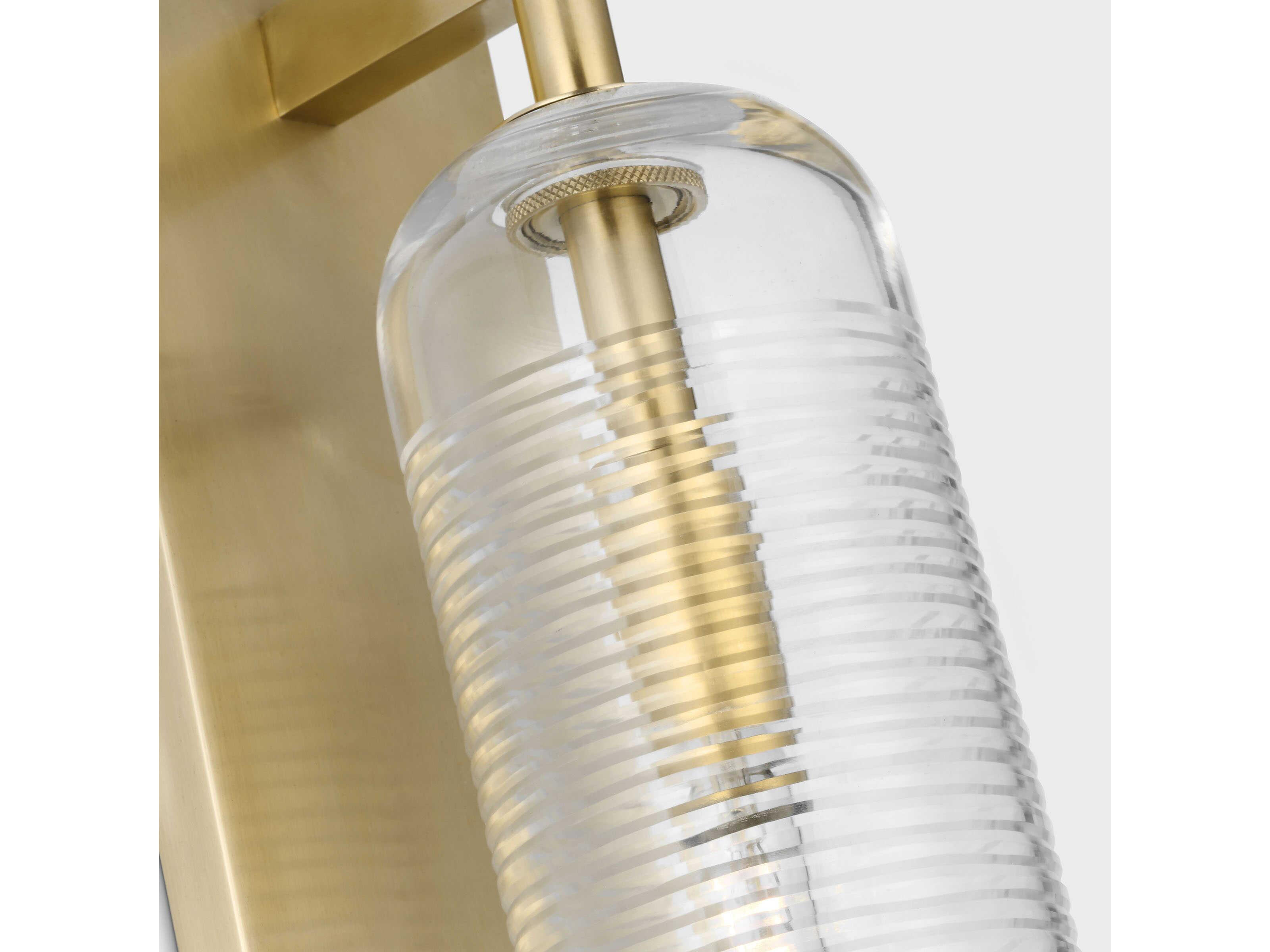 Visual Comfort Modern Leano 1-Light Brass Wall Sconce