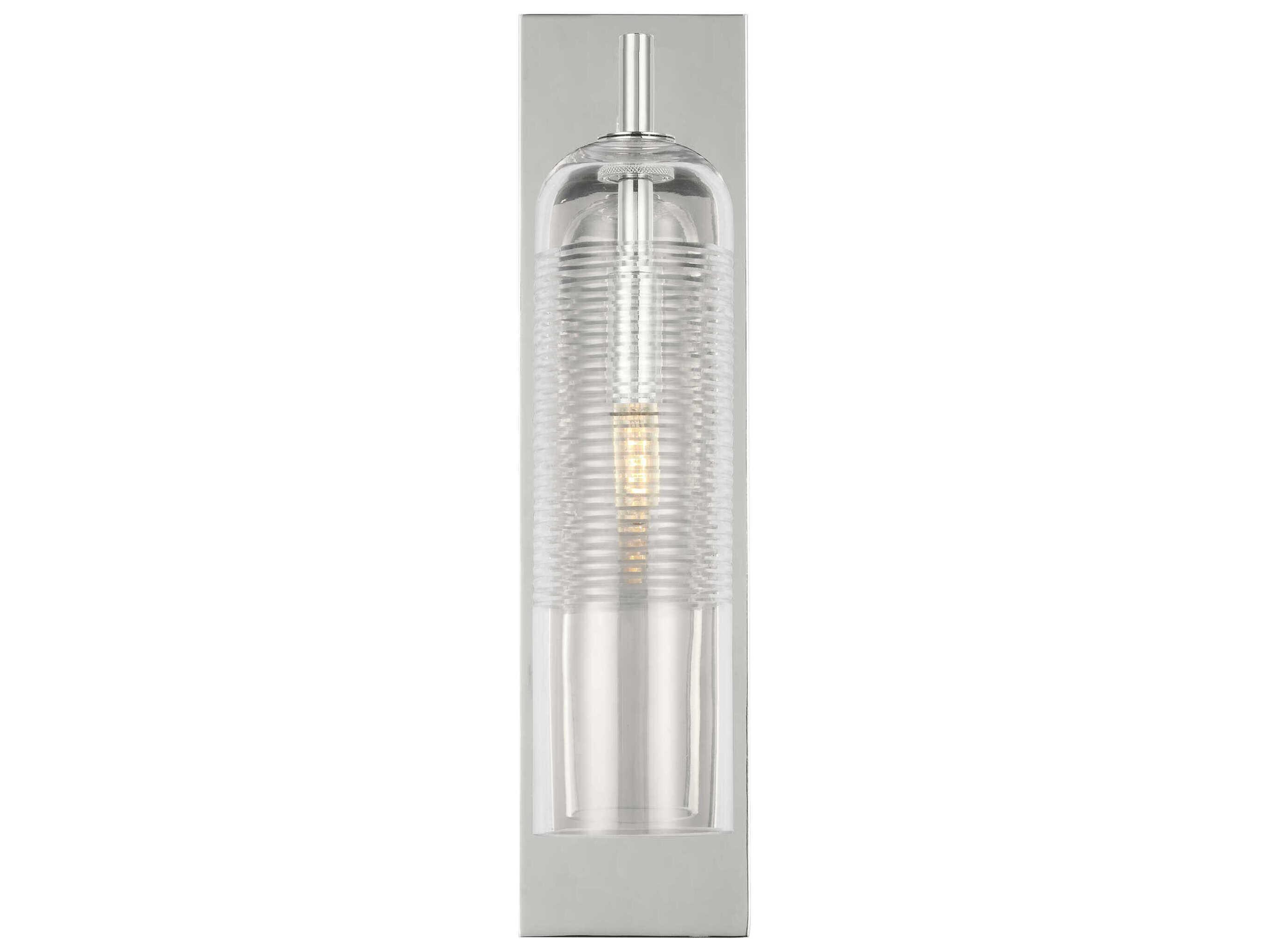 Visual Comfort Modern Leano 1-Light Polished Nickel Wall Sconce