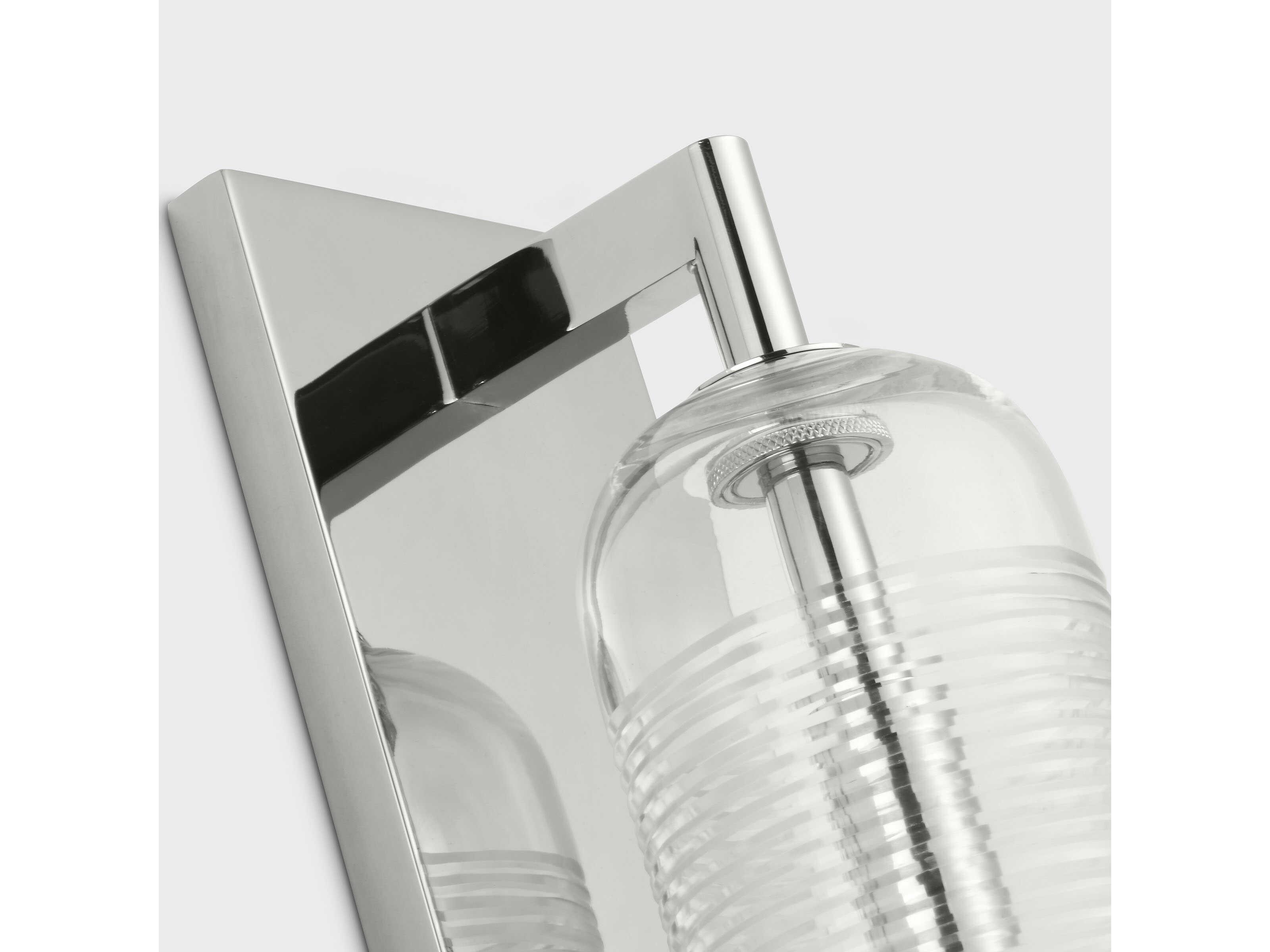 Visual Comfort Modern Leano 1-Light Polished Nickel Wall Sconce