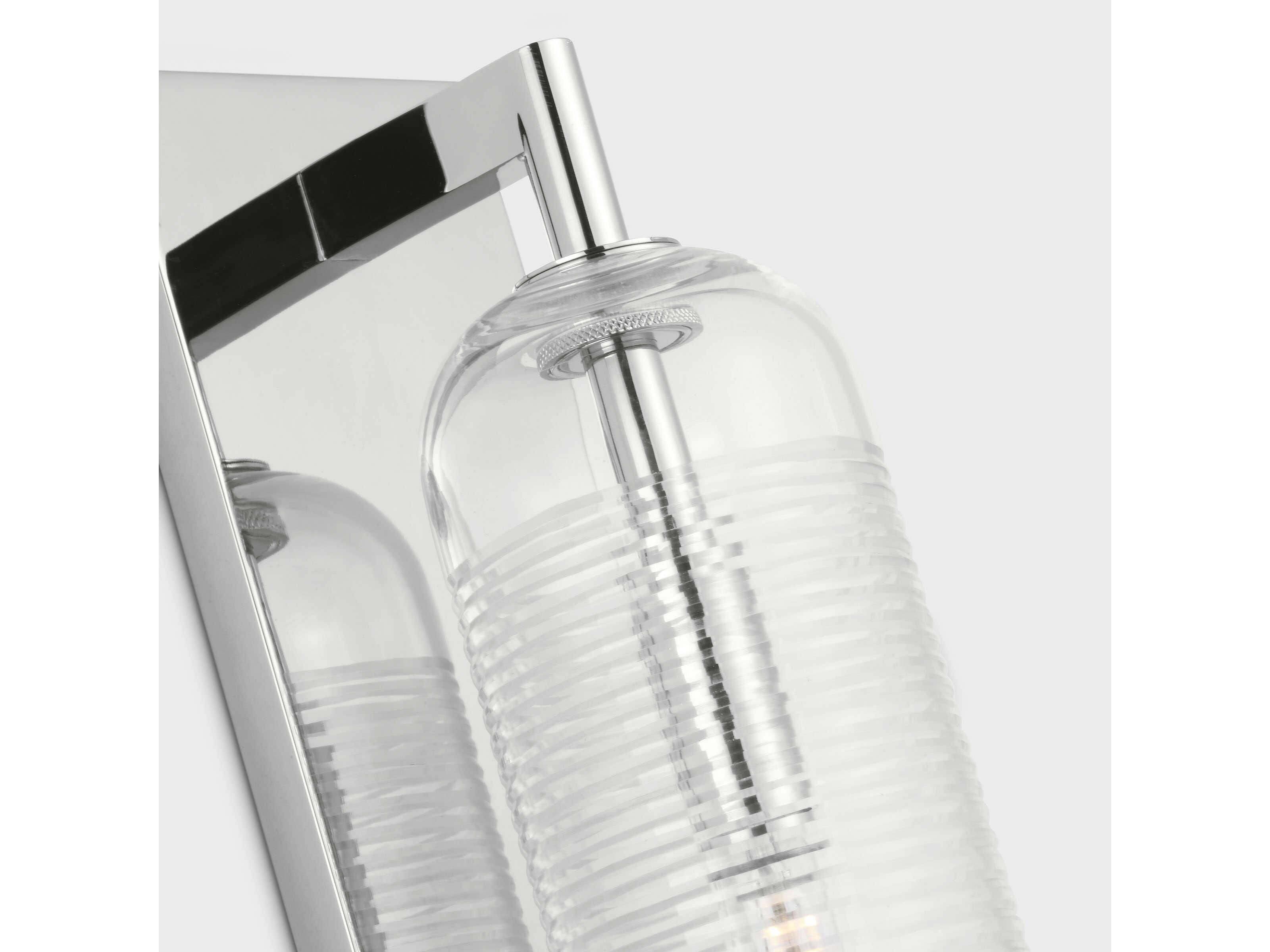 Visual Comfort Modern Leano 1-Light Polished Nickel Wall Sconce