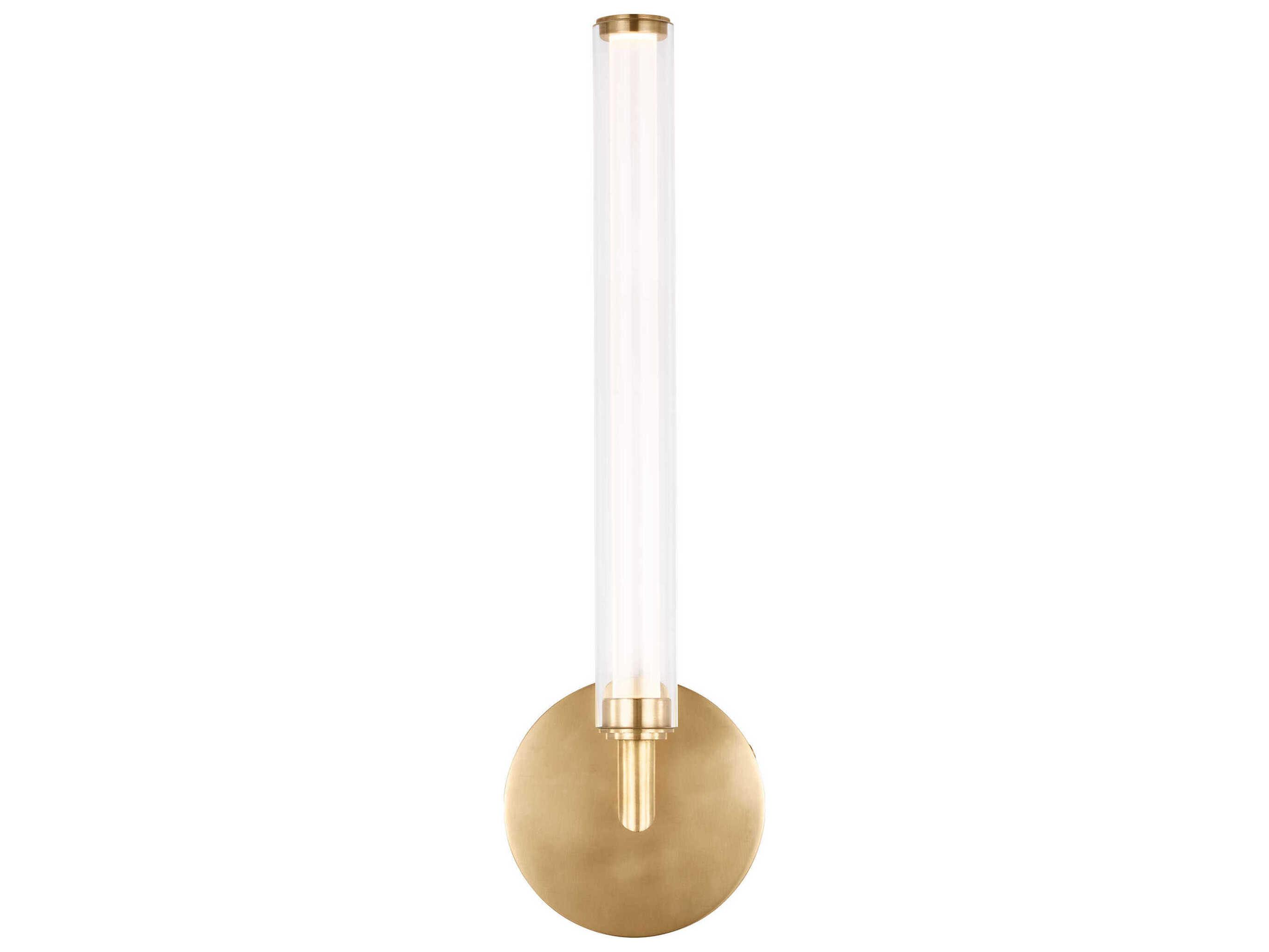 Visual Comfort Modern Poza 1-Light Brass Wall Sconce