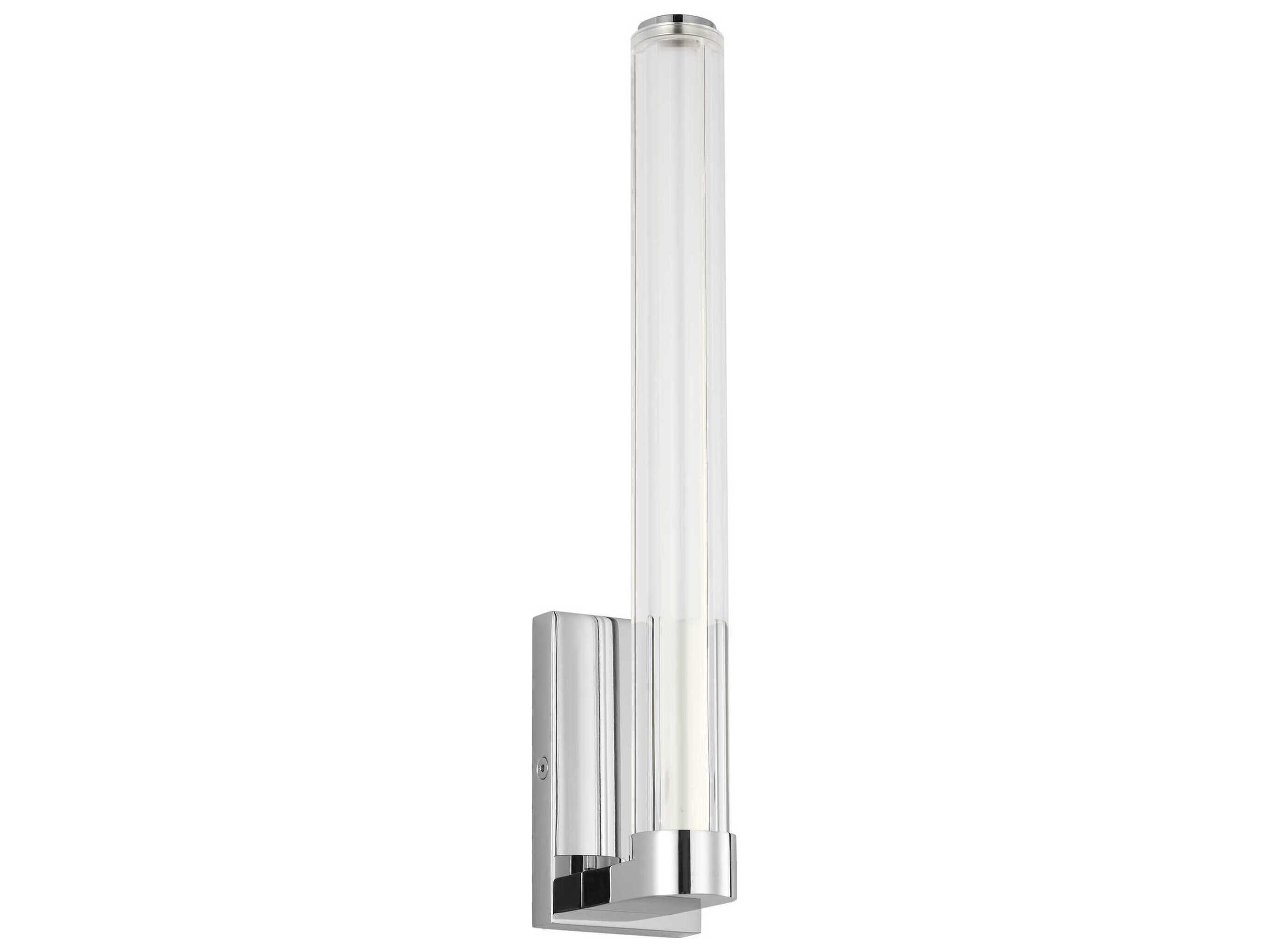 Visual Comfort Modern Reiya 1-Light Chrome Wall Sconce