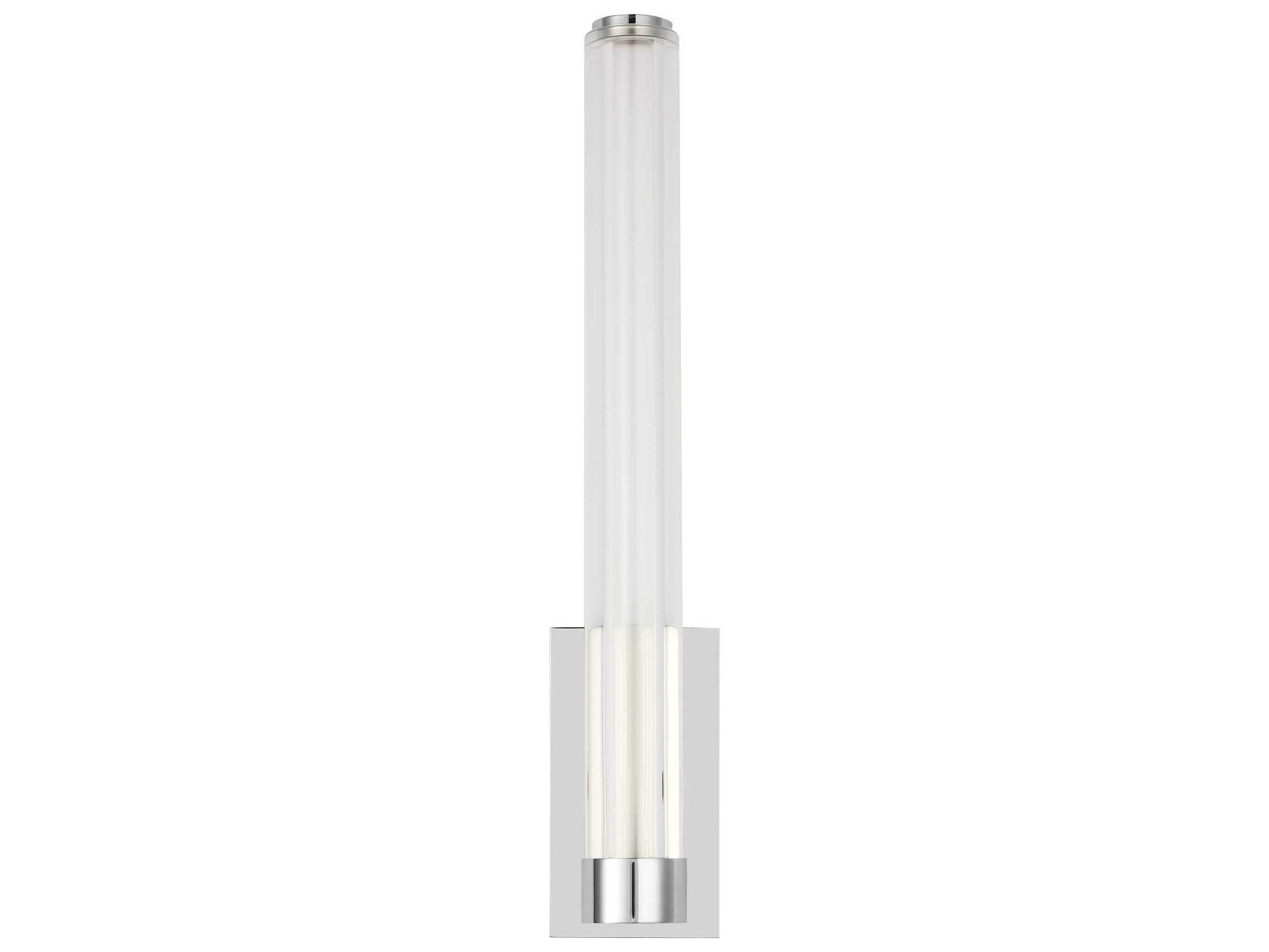 Visual Comfort Modern Reiya 1-Light Chrome Wall Sconce