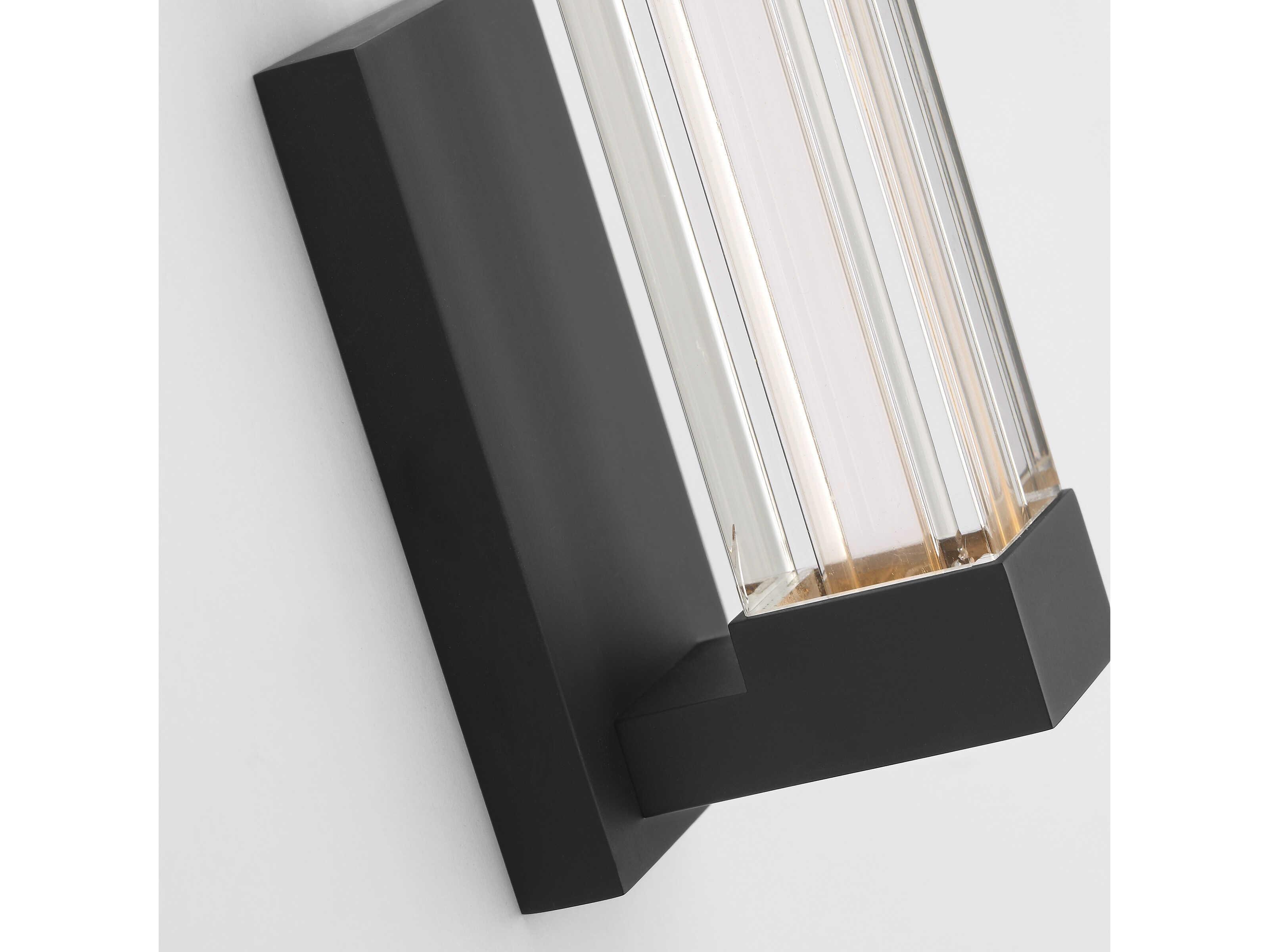 Visual Comfort Modern Reiya 1-Light Nightshade Black Wall Sconce