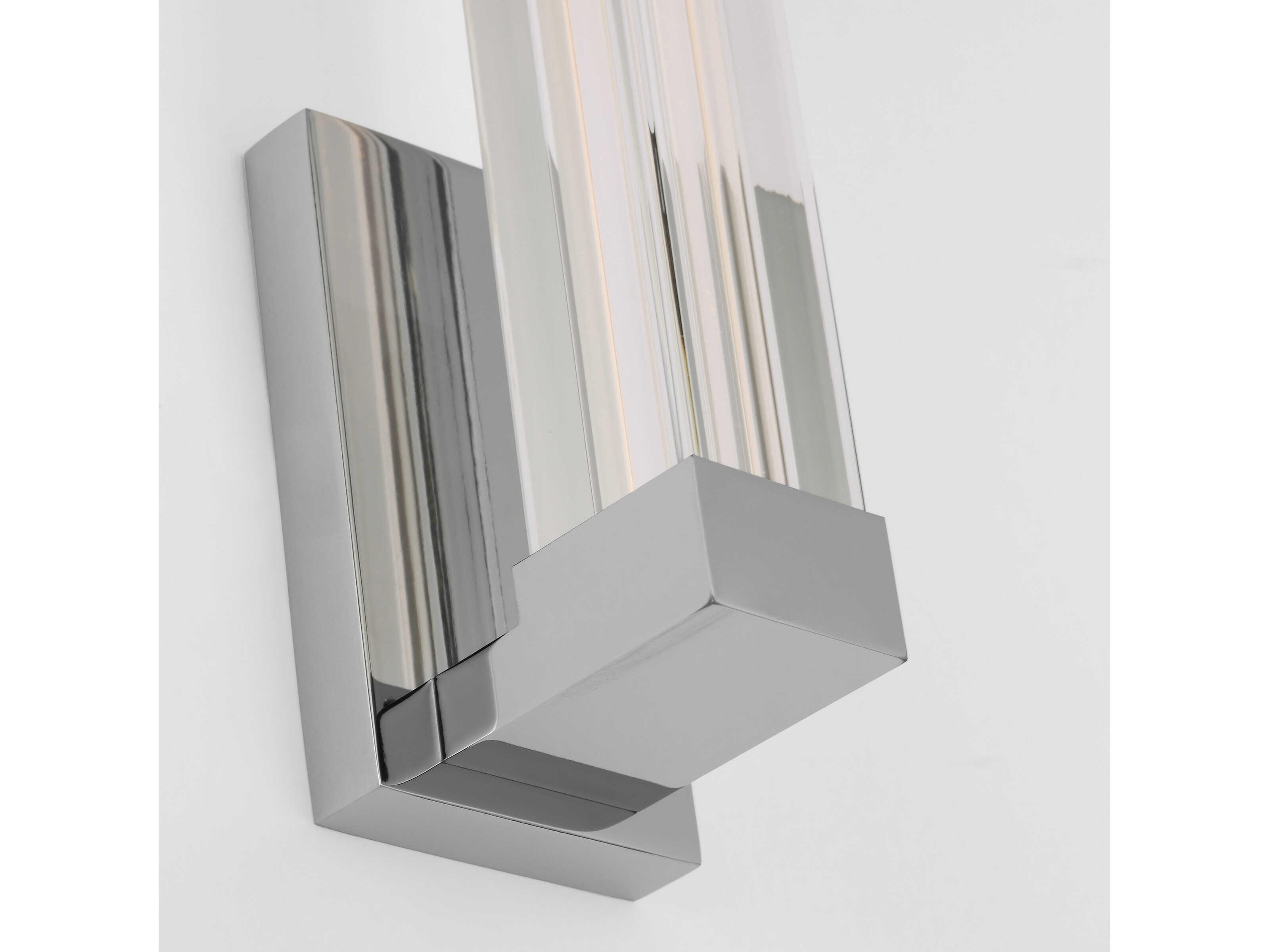 Visual Comfort Modern Reiya 1-Light Chrome Wall Sconce