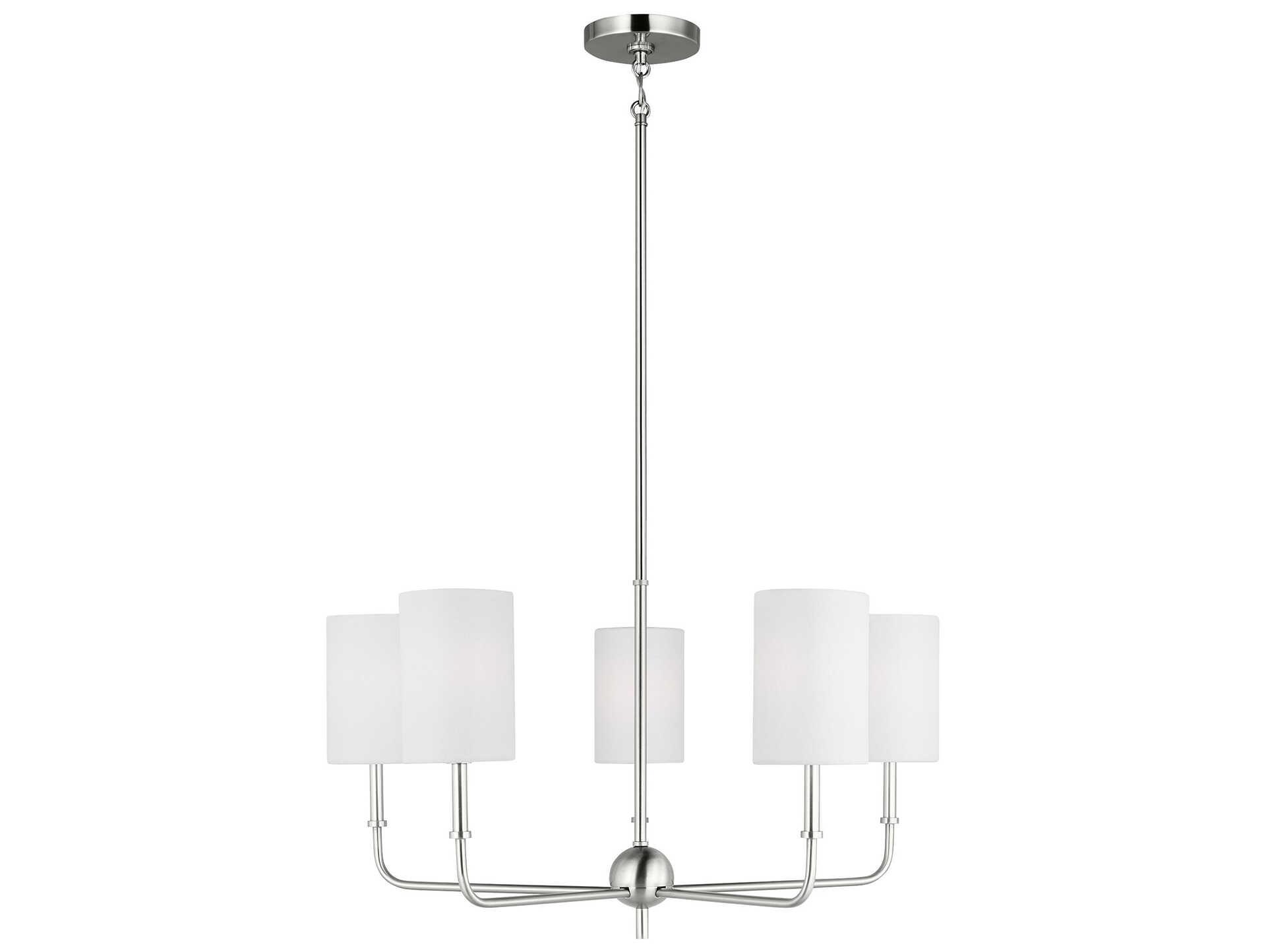 Visual Comfort Studio Foxdale 5-Light Brushed Nickel Chandelier