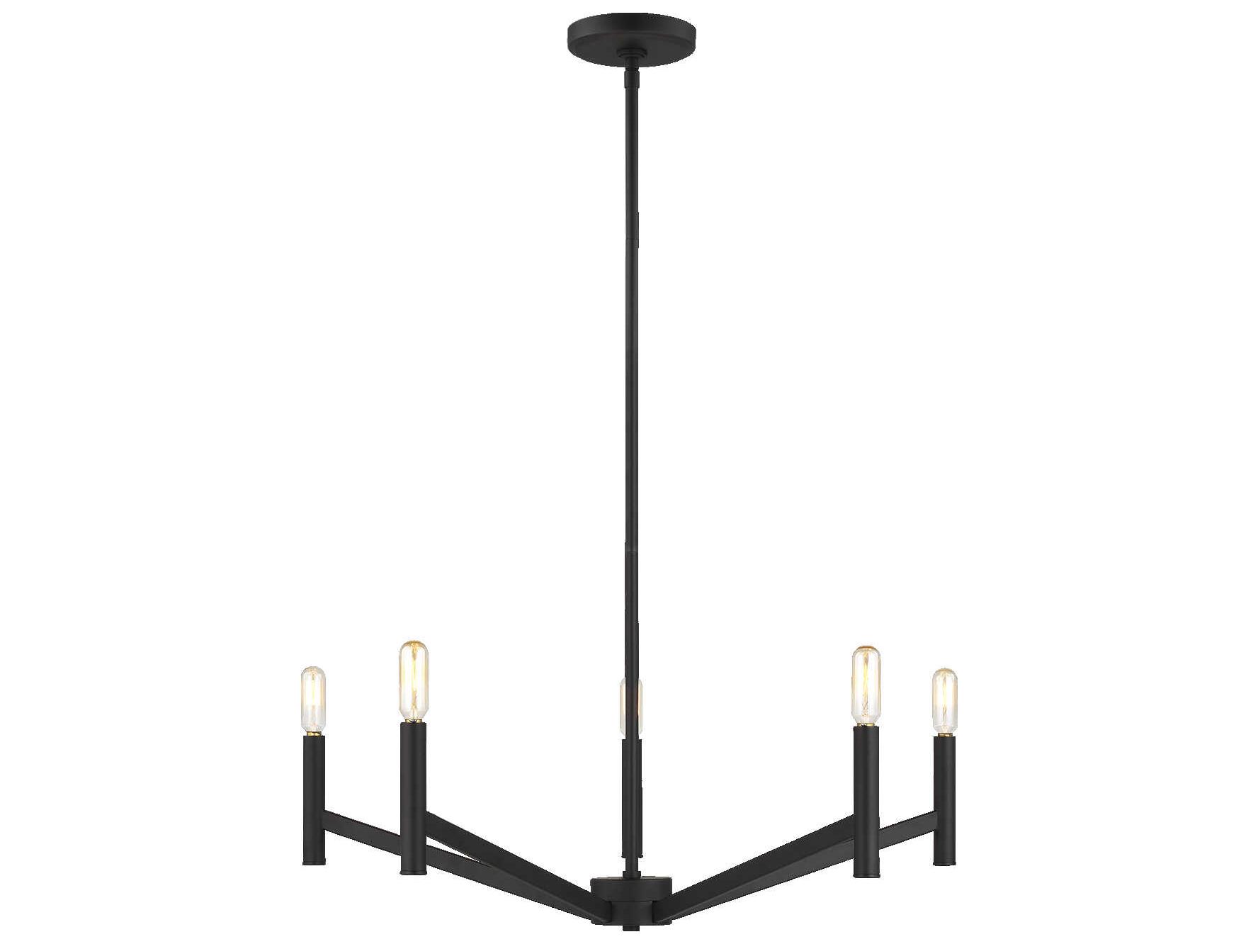Visual Comfort Studio Vector 5-Light Midnight Black Candelabra Chandelier