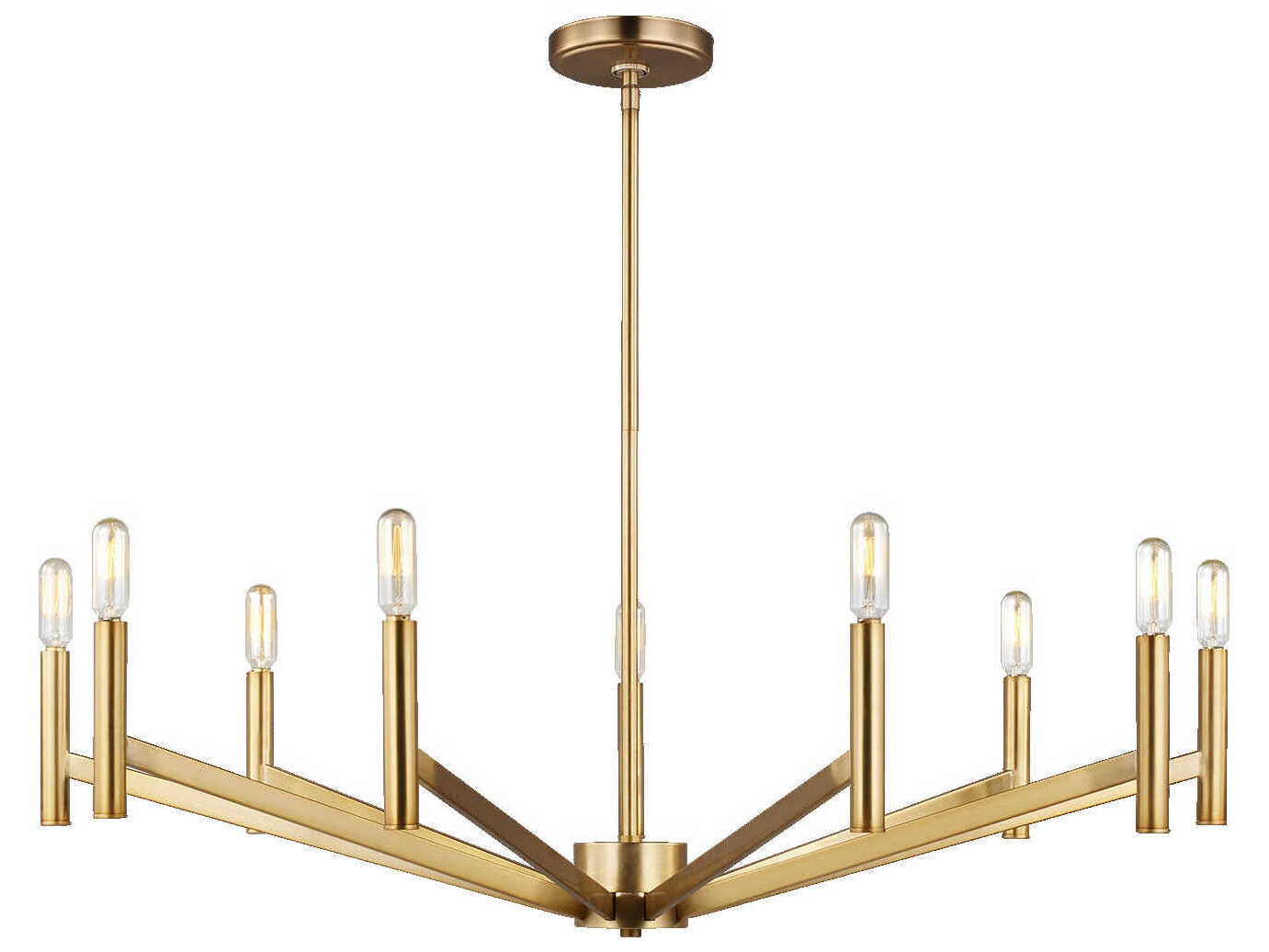 Visual Comfort Studio Vector 9-Light Satin Brass Candelabra Chandelier