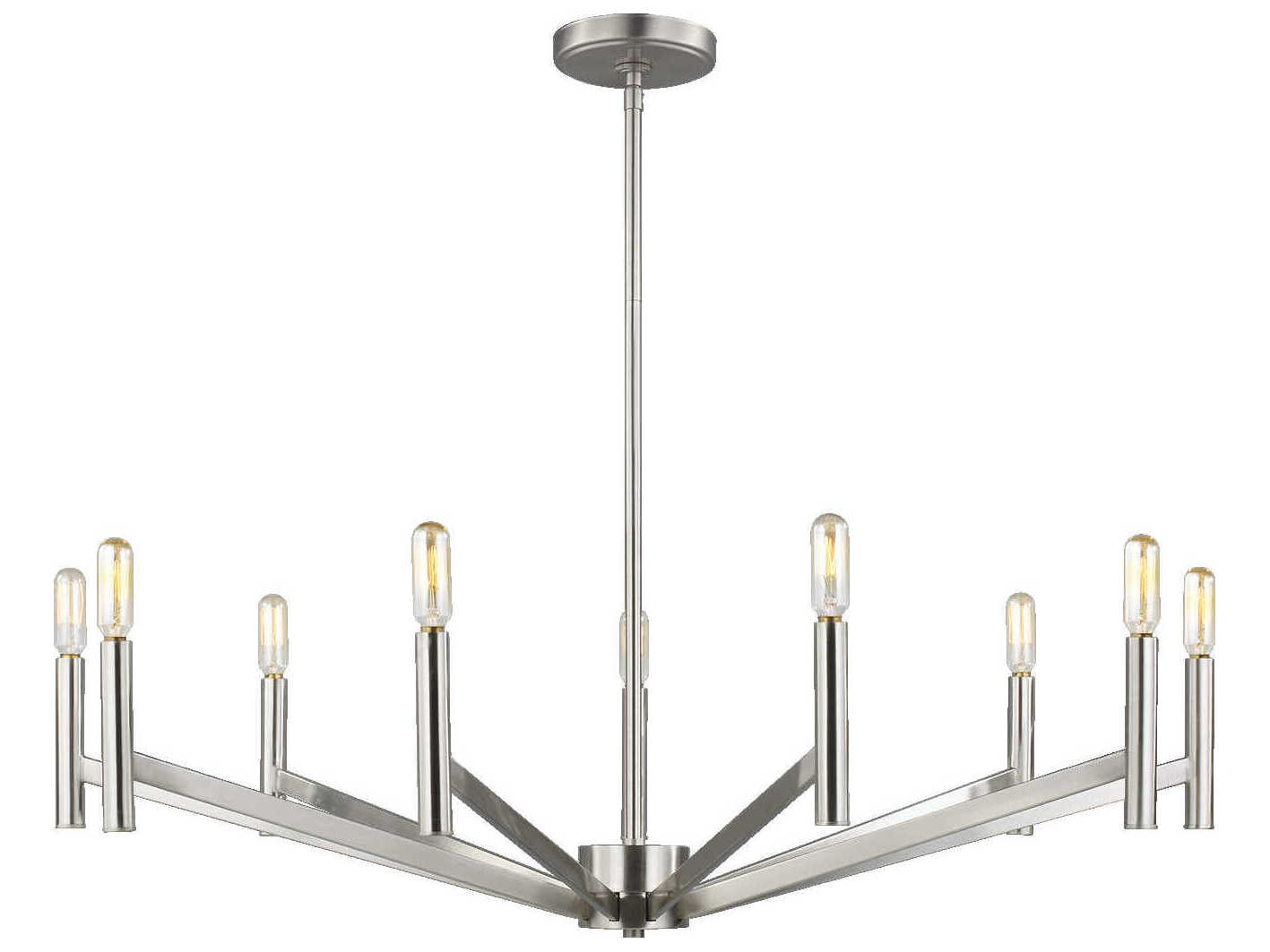 Visual Comfort Studio Vector 9-Light Brushed Nickel Candelabra Chandelier