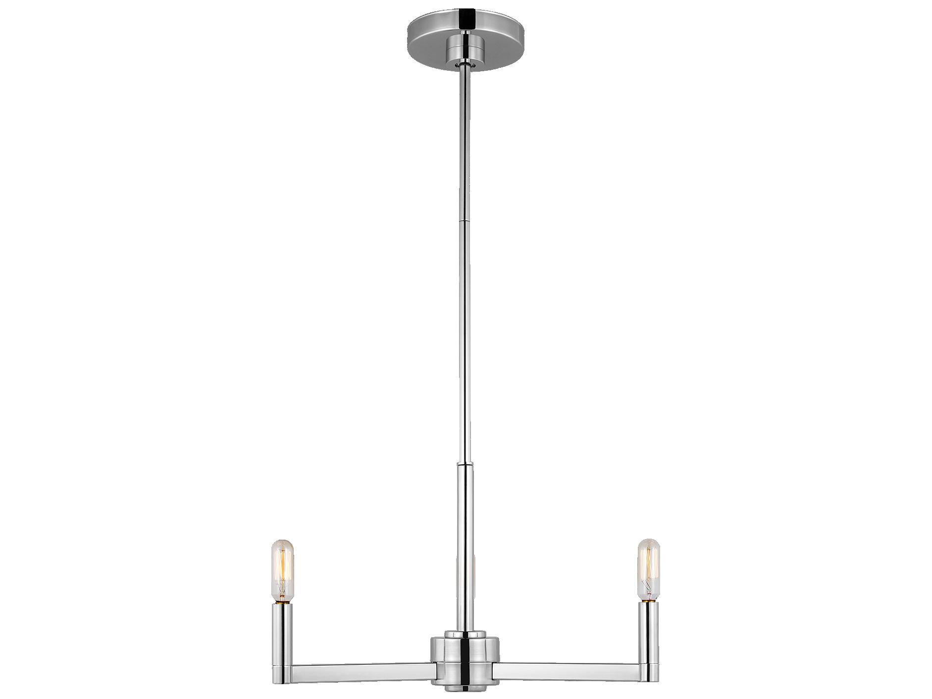 Visual Comfort Studio Fullton 3-Light Chrome Candelabra Chandelier