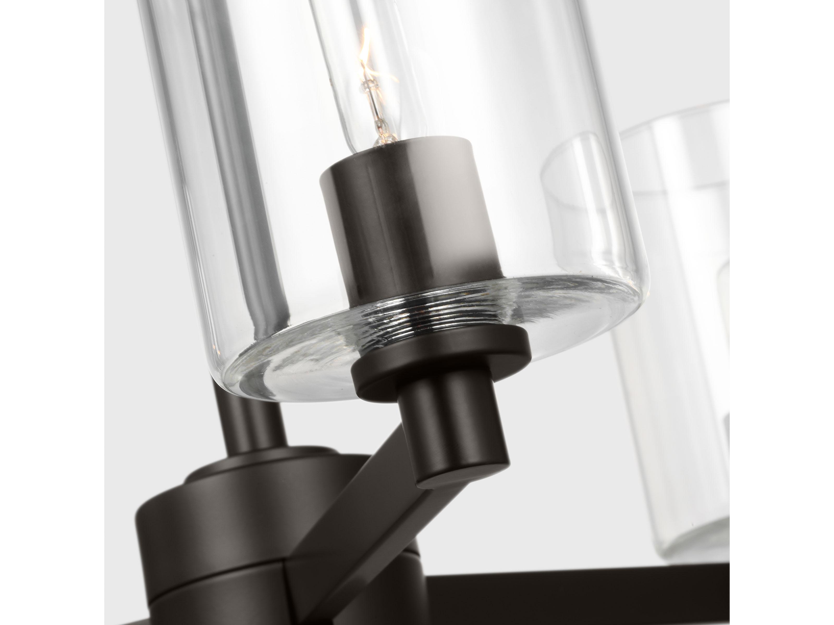 Visual Comfort Studio Fullton 3-Light Midnight Black Candelabra Cylinder Chandelier