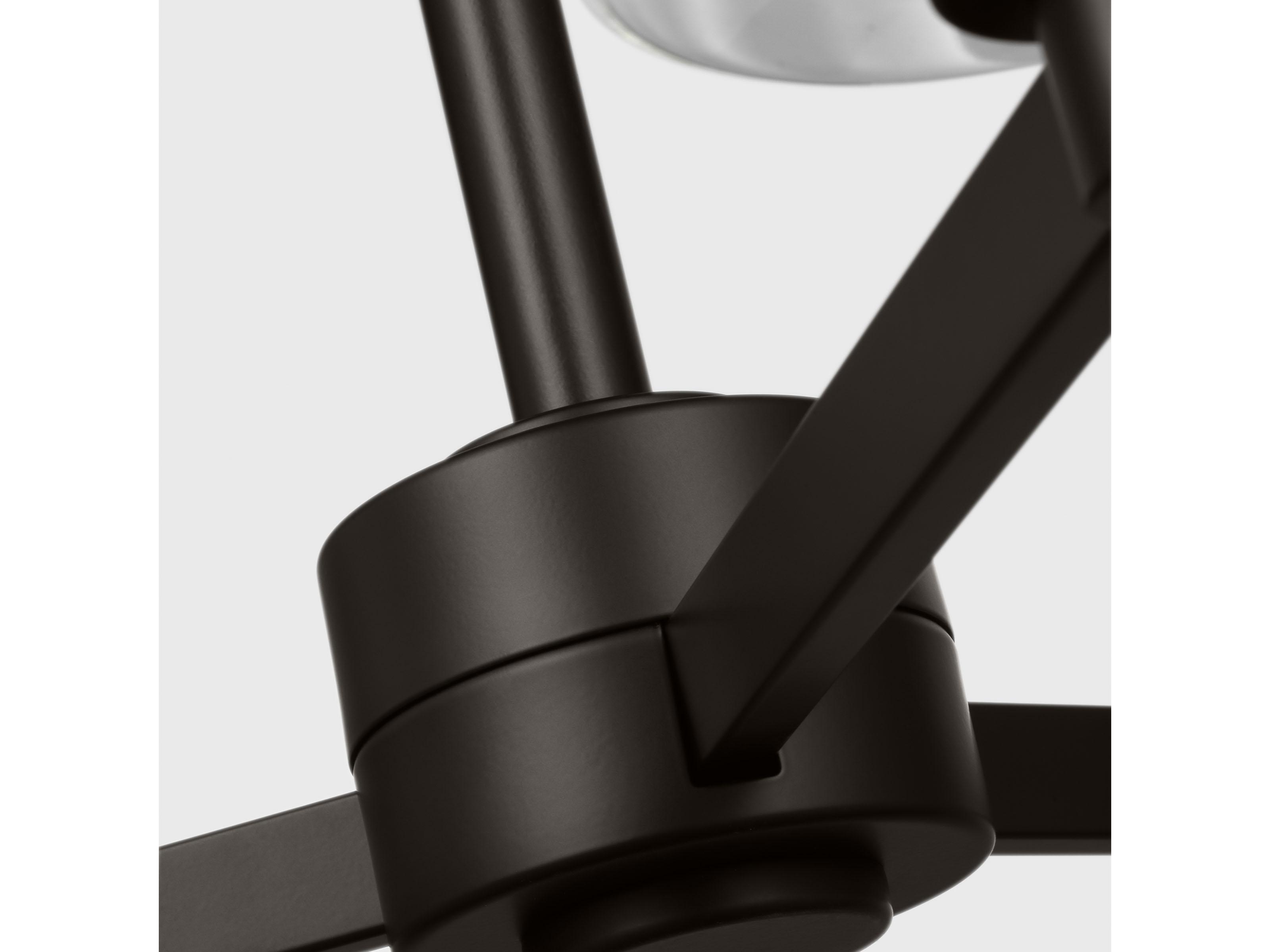 Visual Comfort Studio Fullton 3-Light Midnight Black Candelabra Cylinder Chandelier