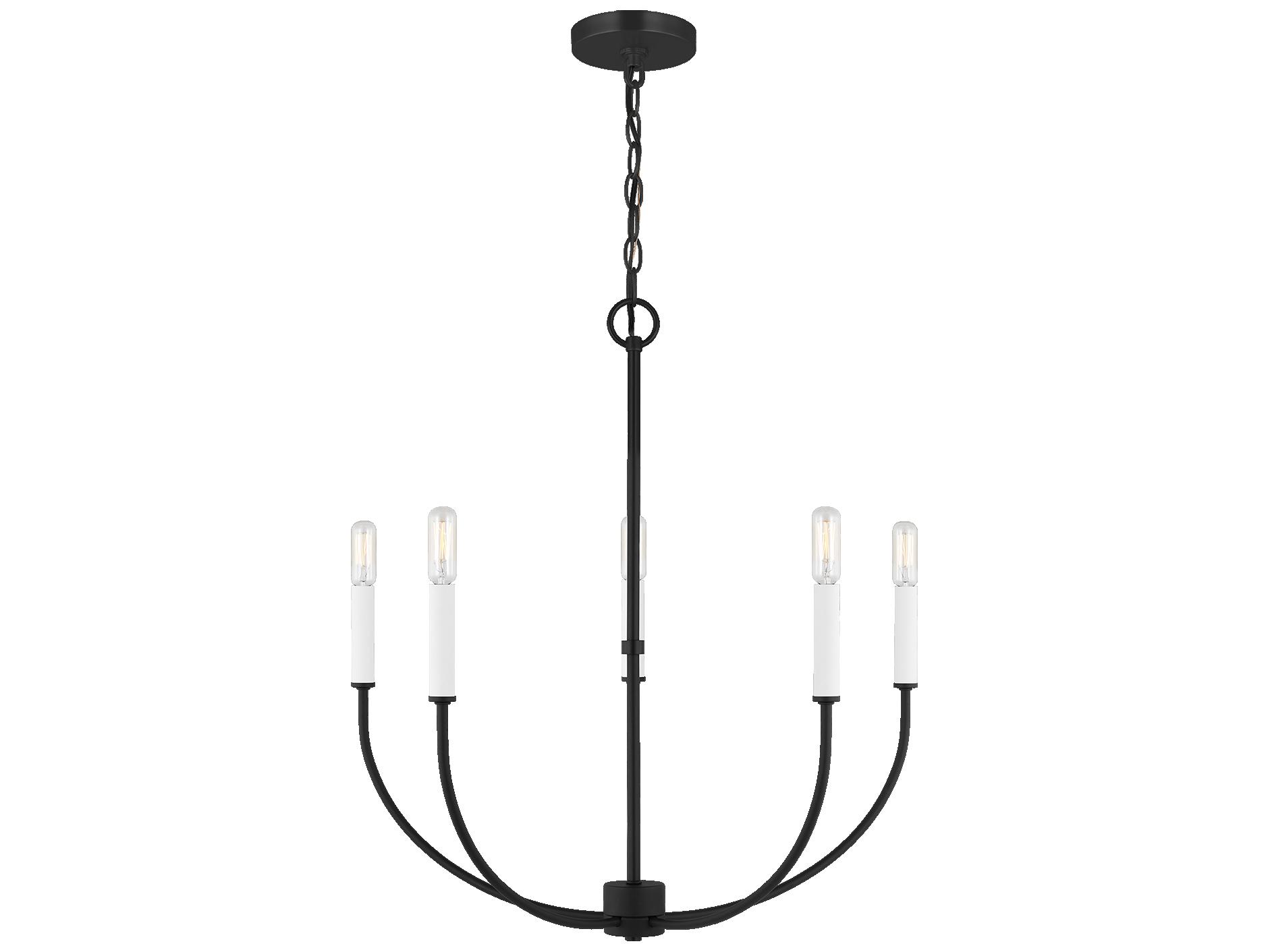 Visual Comfort Studio Greenwich 5-Light Midnight Black Candelabra Chandelier