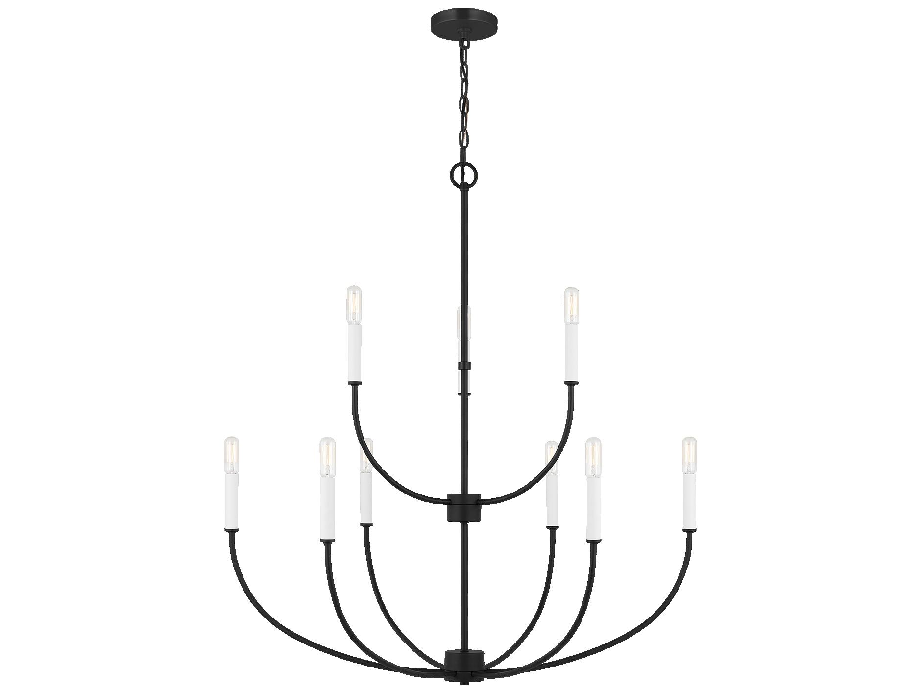 Visual Comfort Studio Greenwich 9-Light Midnight Black Candelabra Chandelier