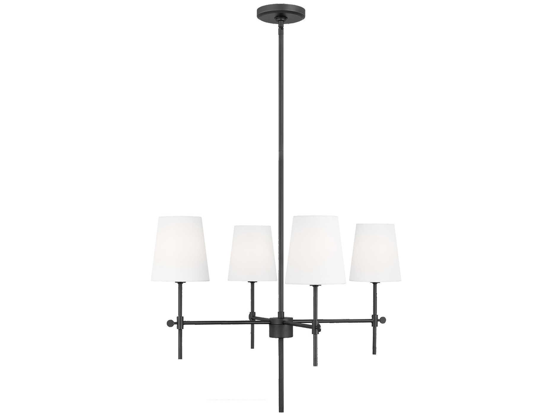 Visual Comfort Studio Baker 4-Light Midnight Black Chandelier