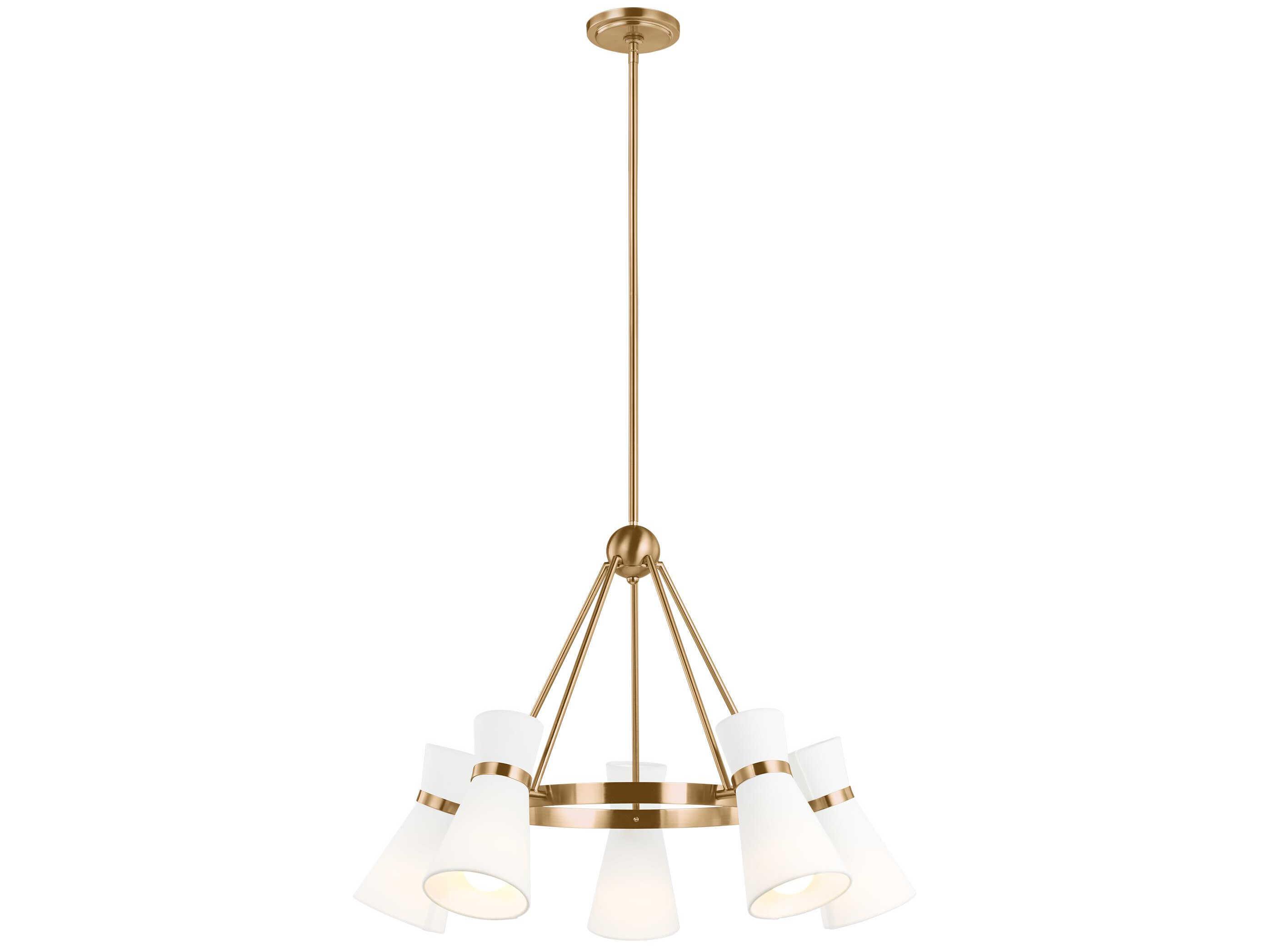Visual Comfort Studio Clark 5-Light Satin Brass Chandelier