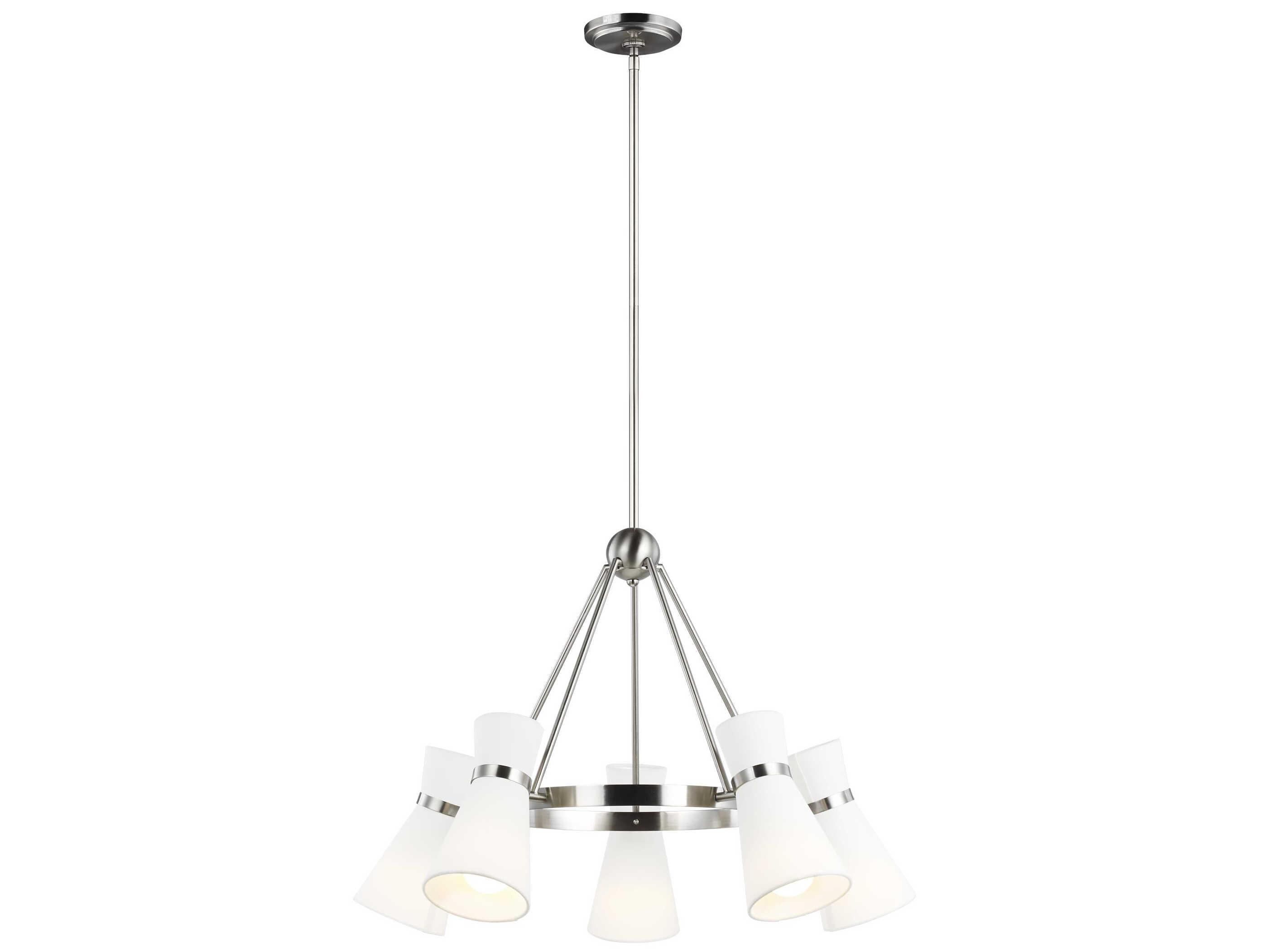 Visual Comfort Studio Clark 5-Light Brushed Nickel Chandelier