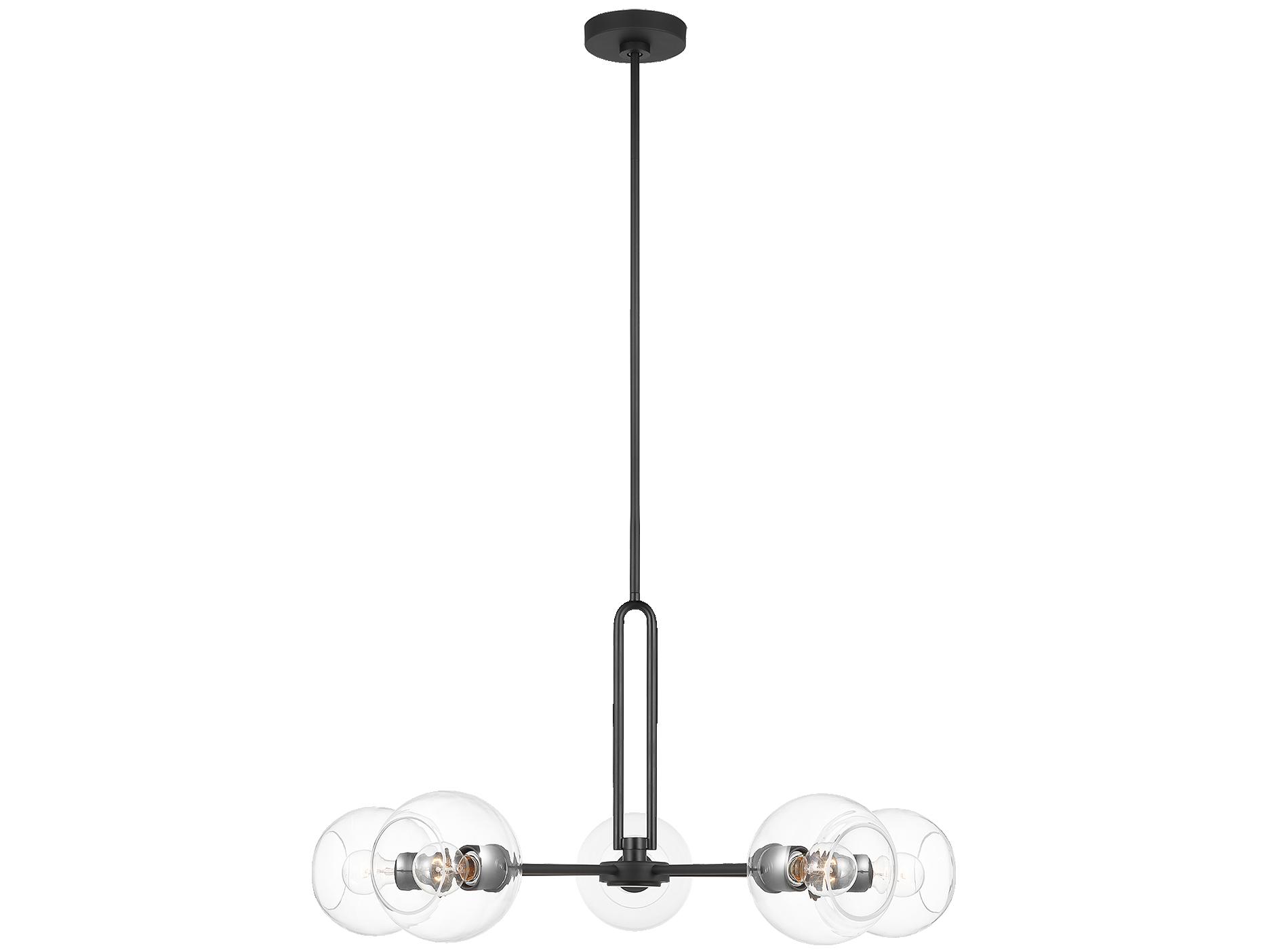 Visual Comfort Studio Codyn 5-Light Midnight Black Globe Chandelier