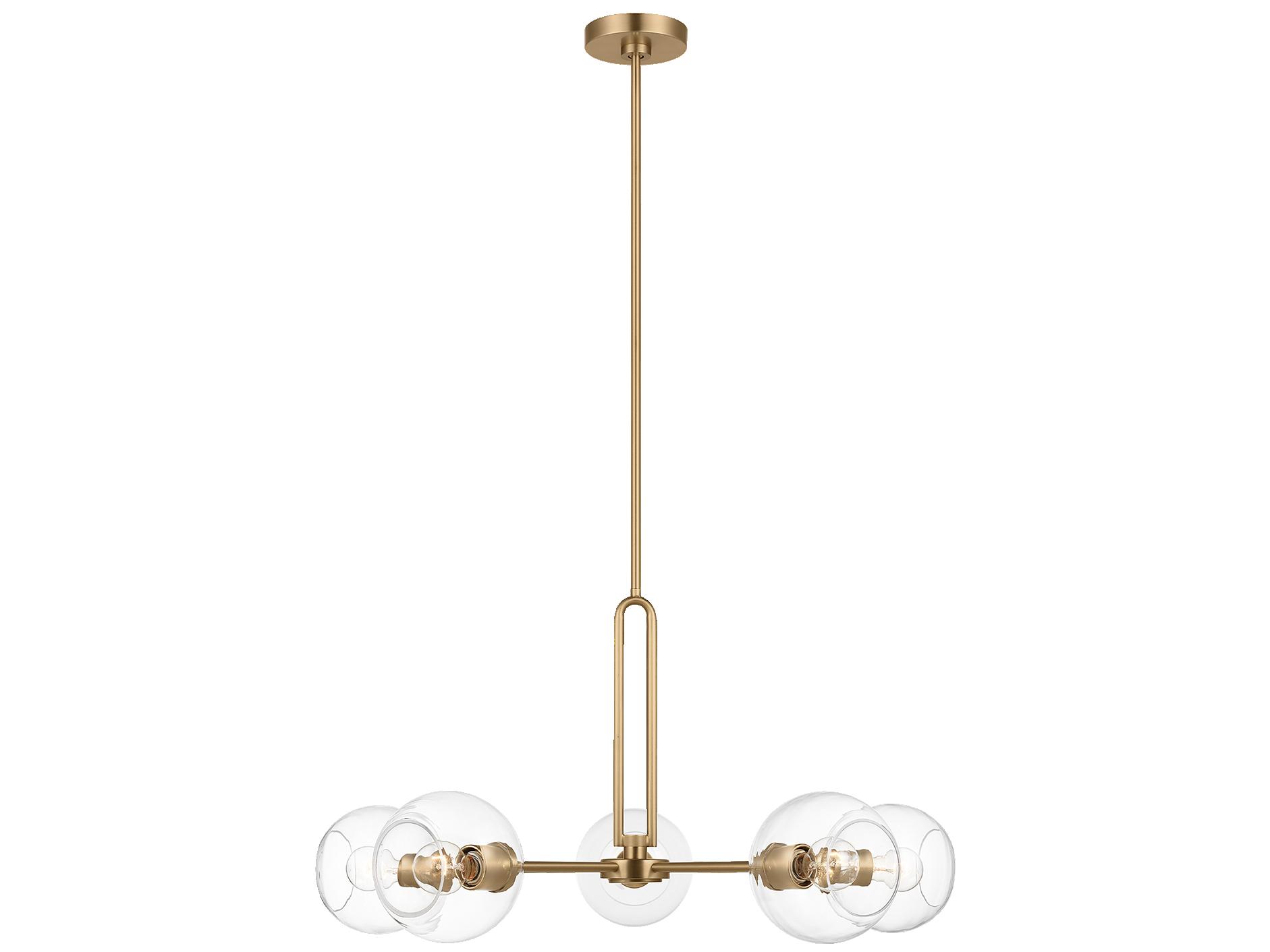 Visual Comfort Studio Codyn 5-Light Satin Brass Globe Chandelier